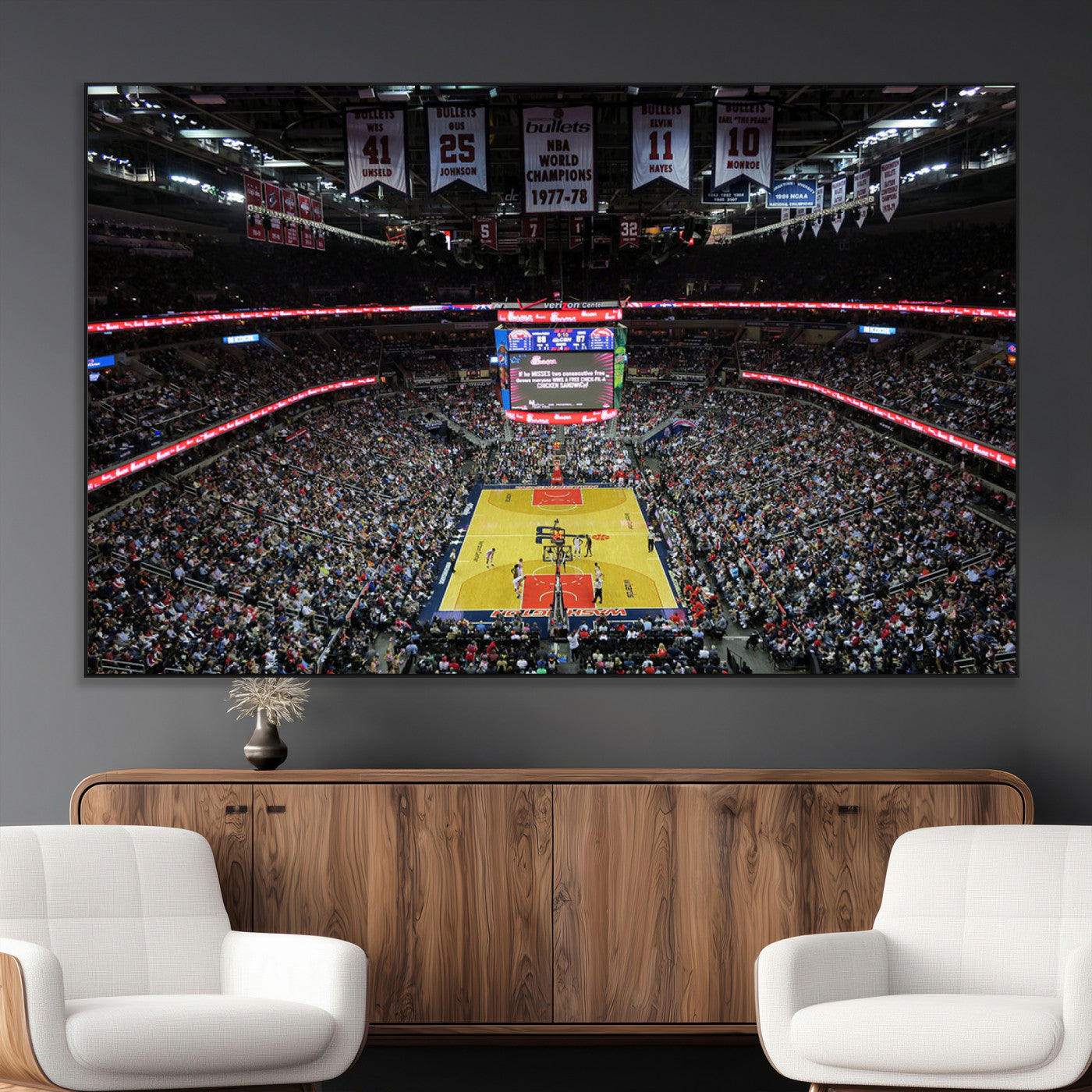 SEG-FC-51X34_Oversize - Capital One Arena Stadium Wall Art | Canvas Print | Ready to Hang | Washington D.C. Sports Decor