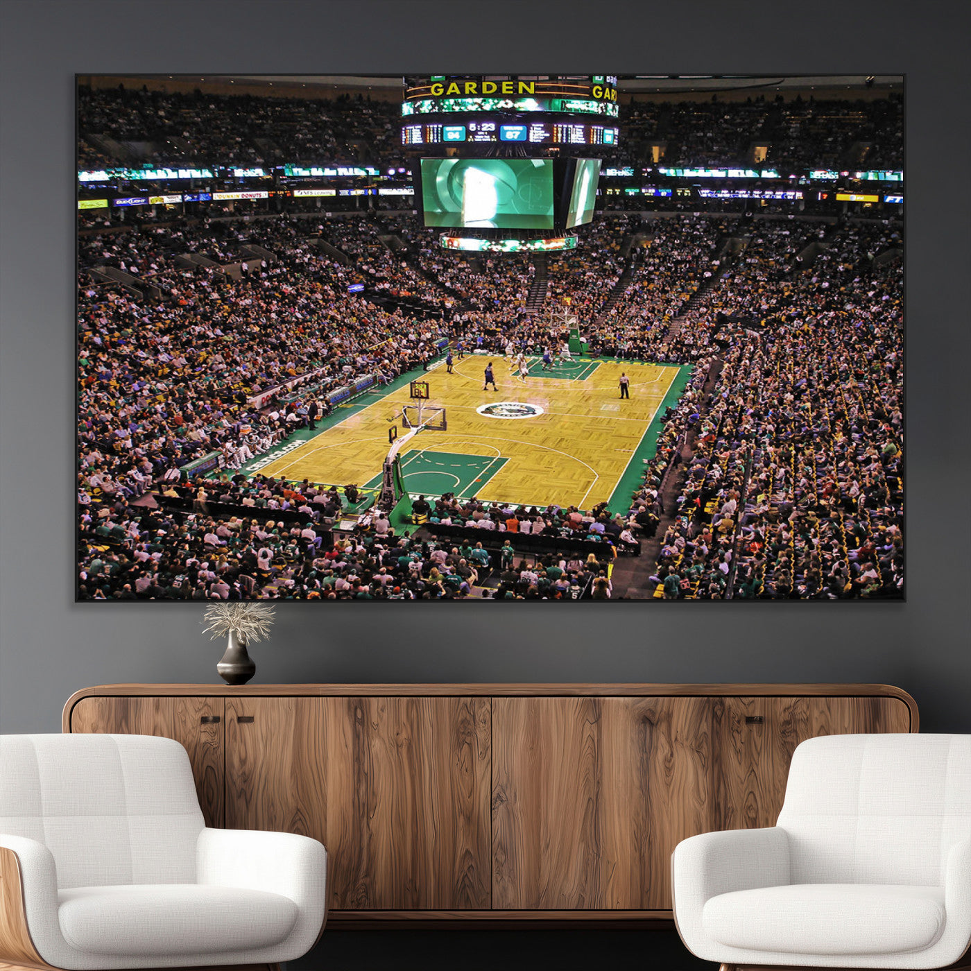 SEG-FC-51X34_Oversize - Celtics Game Versus The Timberwolves | Baseball Stadium Wall Art | Canvas Print | Ready to Hang