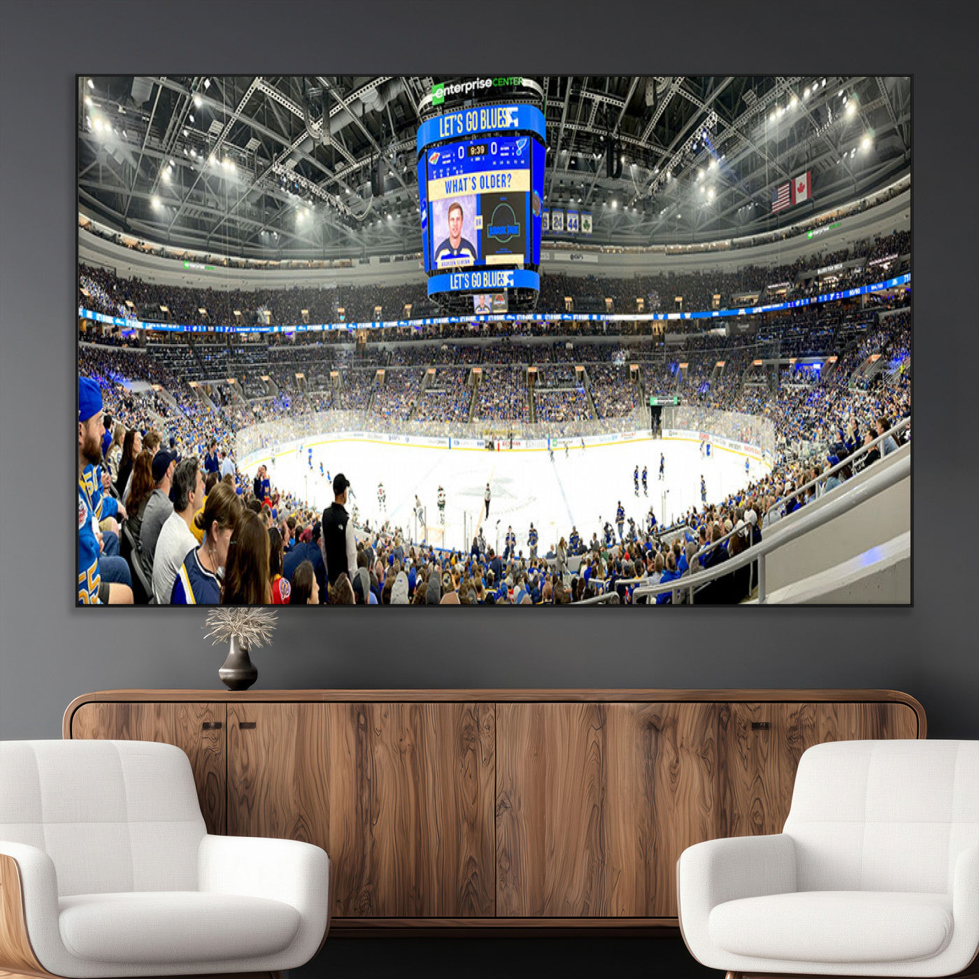SEG-FC-51X34_Oversize - Enterprise Center | Missouri St. Louis Blues Ice Hockey Stadium Wall Art | Canvas Print | Ready to