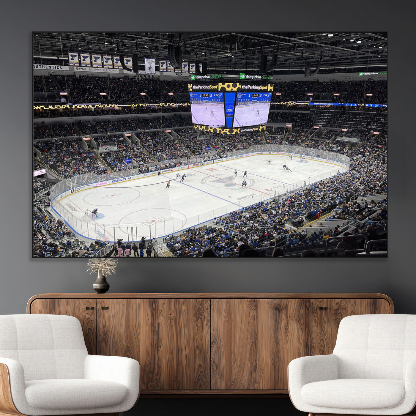 SEG-FC-51X34_Oversize - Enterprise Center Missouri St. Louis Blues Hockey Stadium Wall Art Canvas Print