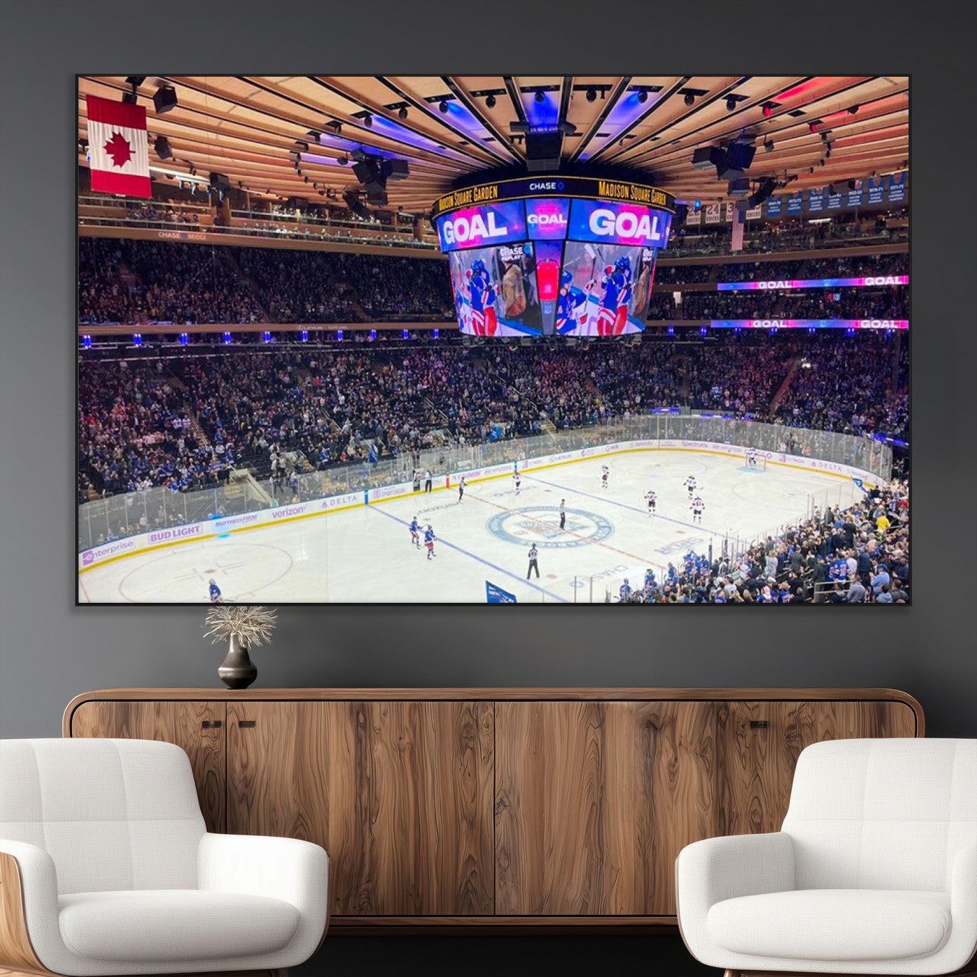 SEG-FC-51X34_Oversize - Madison New York Rangers Hockey Stadium Wall Art Canvas Print