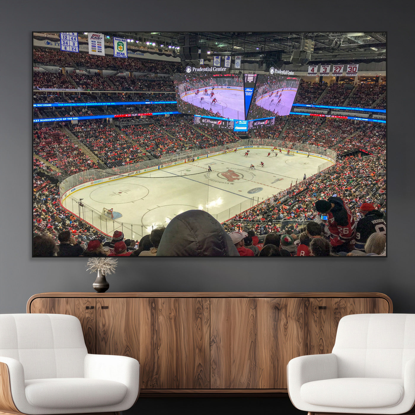 SEG-FC-51X34_Oversize - Prudential Center Newark New Jersey Devils Hockey Stadium, New Jersey Devils Hockey Stadium Canvas