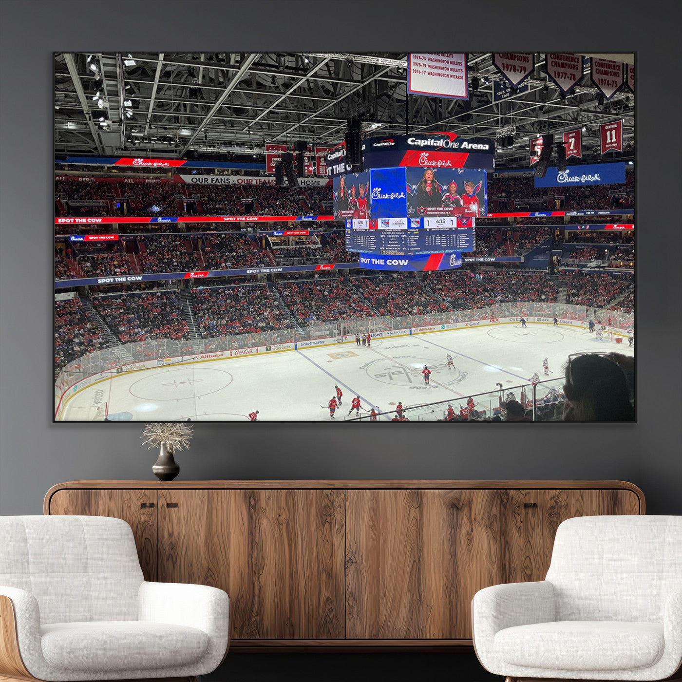 SEG-FC-51X34_Oversize - Washington Capitols New York Rangers Ice Hockey Game Stadium Wall Art Canvas Print