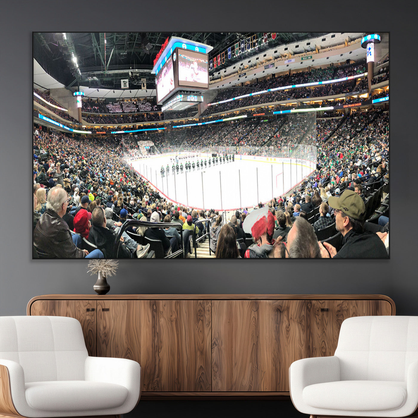SEG-FC-51X34_Oversize - Xcel Energy Center St Paul Minnesota Wild Ice Hockey Stadium Canvas, Minnesota Wild Ice Hockey
