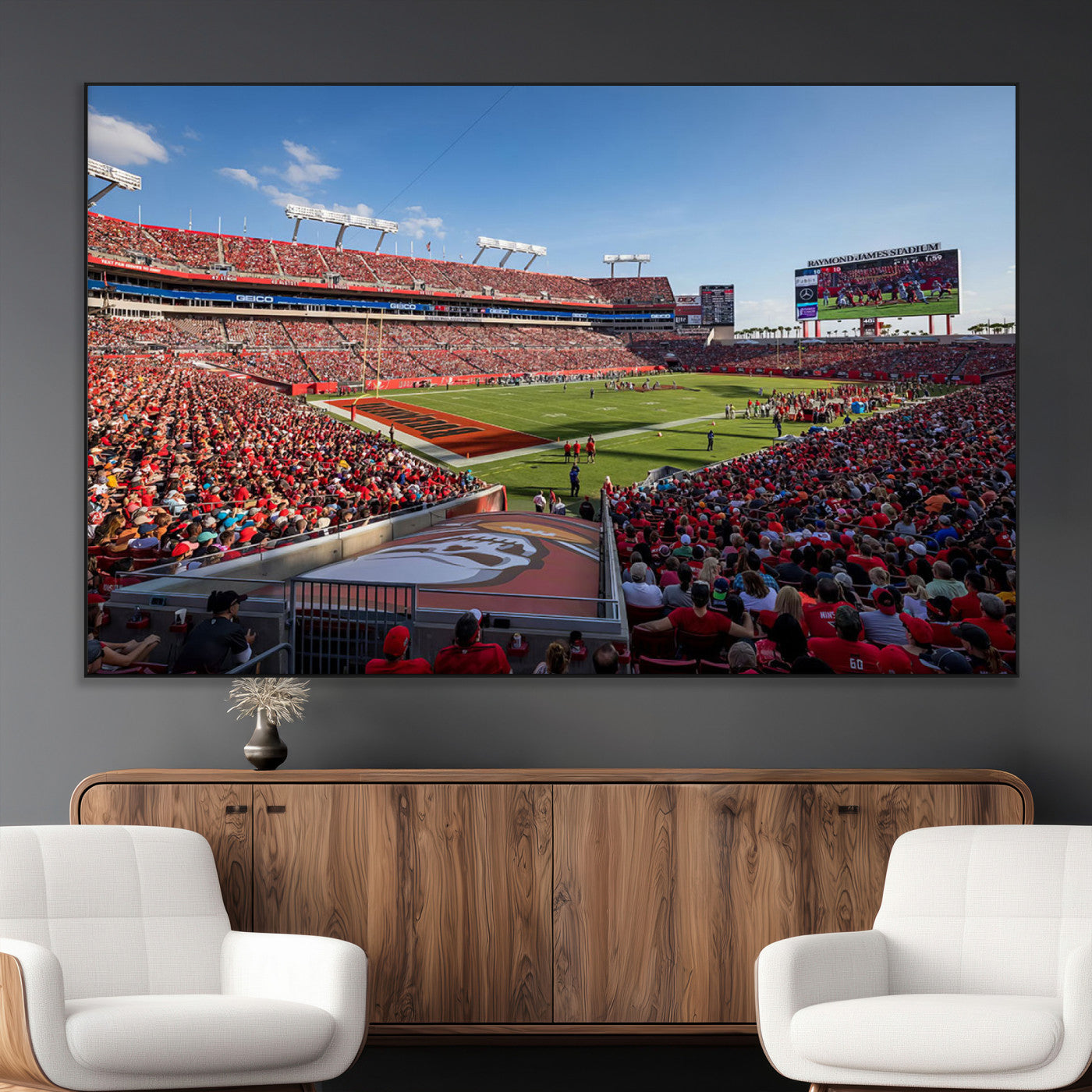 SEG-FC-51X34_Oversize - Florida Tampa Raymond James Stadium Wall Art Canvas Print - NFL Football Stadium Print