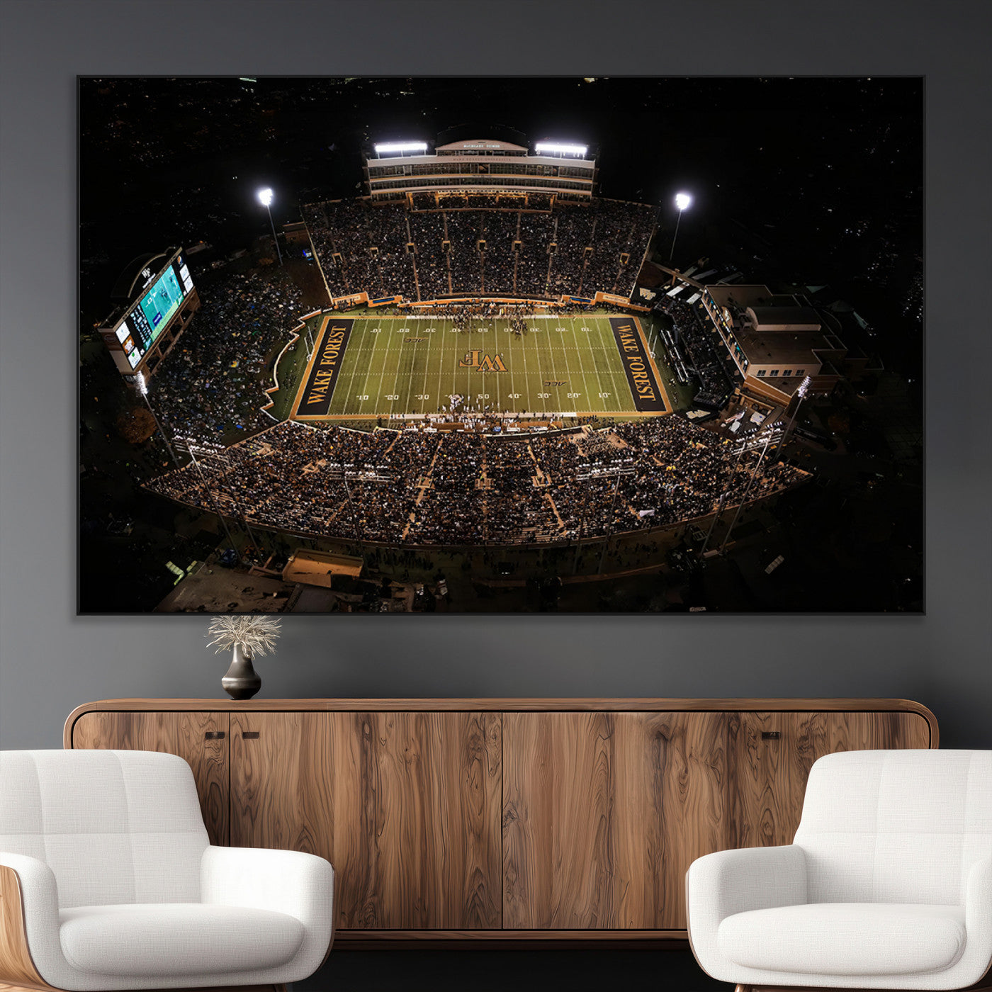 SEG-FC-51X34_Oversize - Wake Forest University Demon Deacons Canvas Printi, Football Team Print - Winston-Salem Allegacy