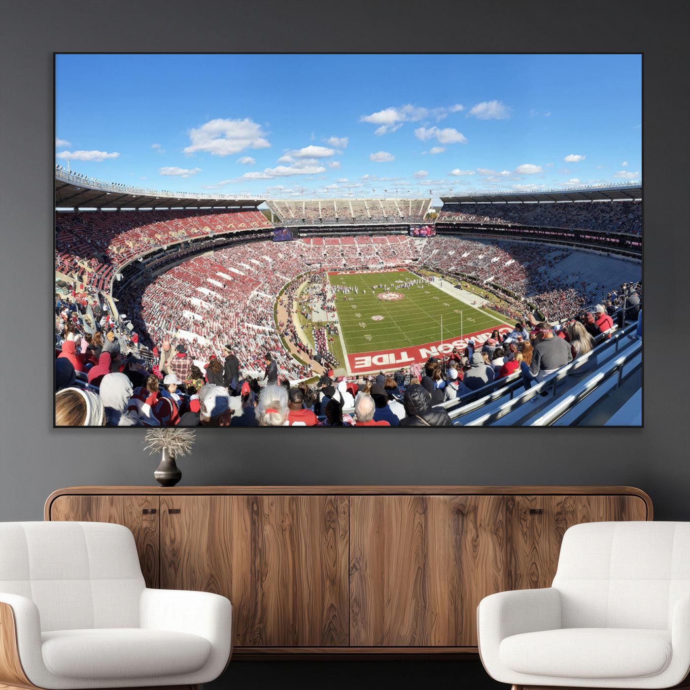 SEG-FC-51X34_Oversize - University of Alabama Crimson Tide Print Wall Art - Tuscaloosa Bryant-Denny Stadium Wall Art Canvas