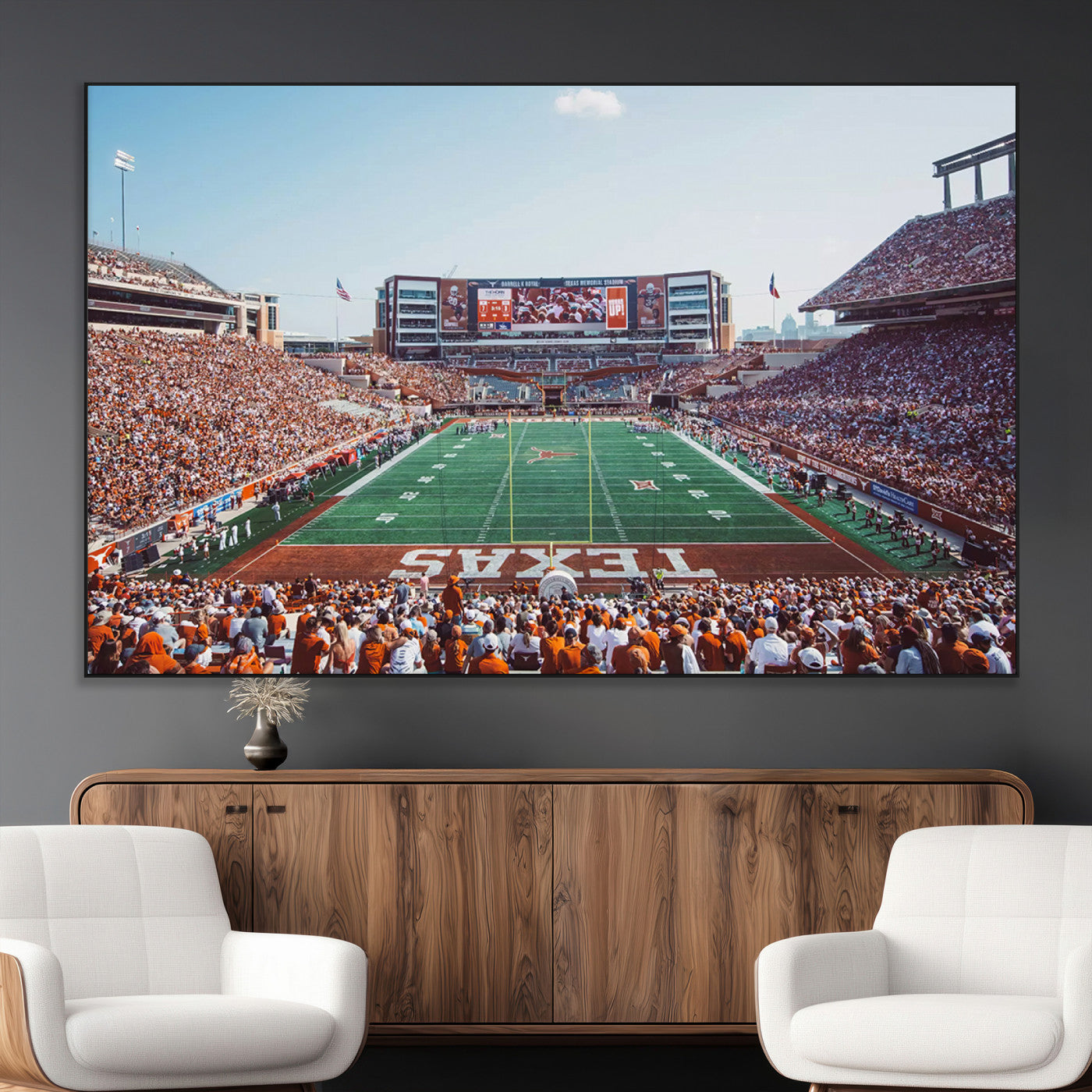 SEG-FC-51X34_Oversize - Framed Texas Memorial Stadium Canvas, University of Texas Longhorns Football Team Print - Austin