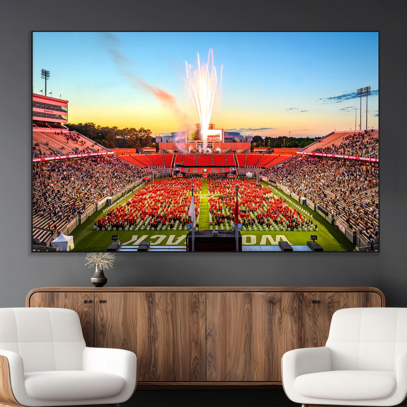 SEG-FC-51X34_Oversize - North Carolina State University Canvas Print, North Carolina State University Wolfpack Football Team