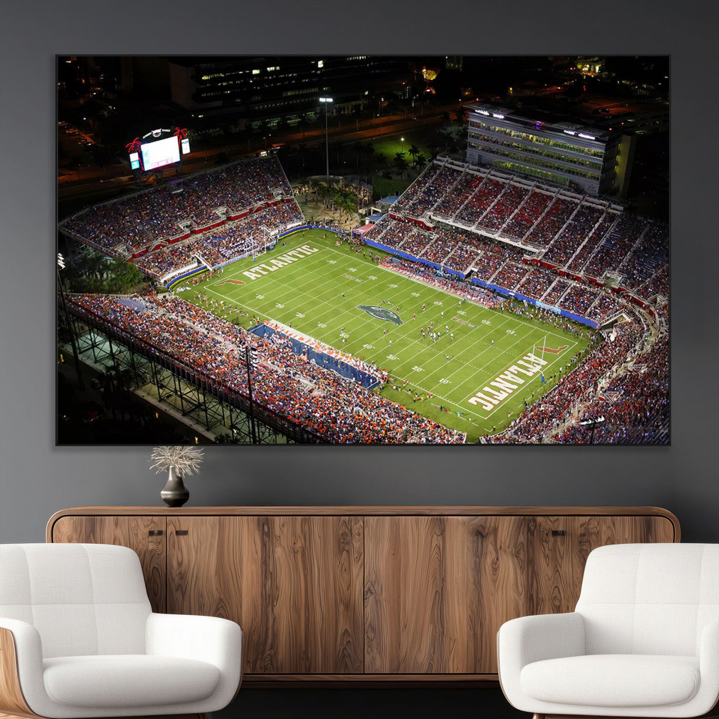 SEG-FC-51X34_Oversize - Florida Atlantic University Owls Canvas Print, Football Team Print - Boca Raton FAU Stadium Wall Art