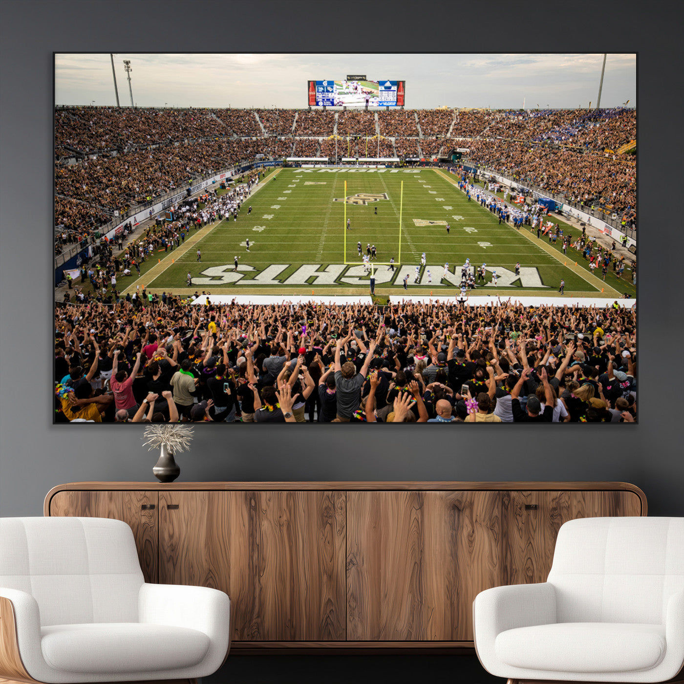 SEG-FC-51X34_Oversize - UCF Knights Football Team Print - Orlando FBC Mortgage Stadium Canvas Print