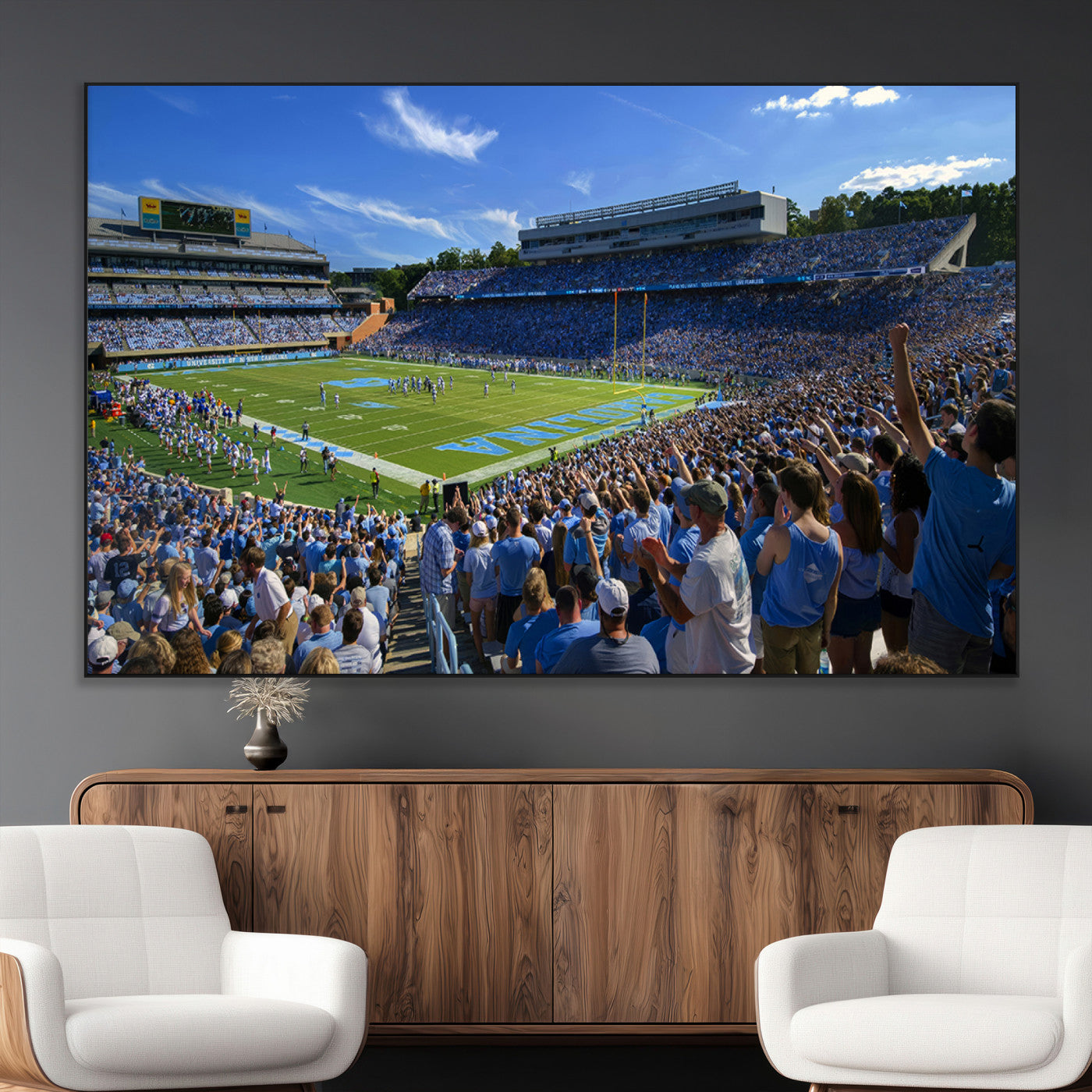 SEG-FC-51X34_Oversize - University of North Carolina Tar Heels Team Canvas Print - Chapel Hill Kenan Memorial Stadium Wall