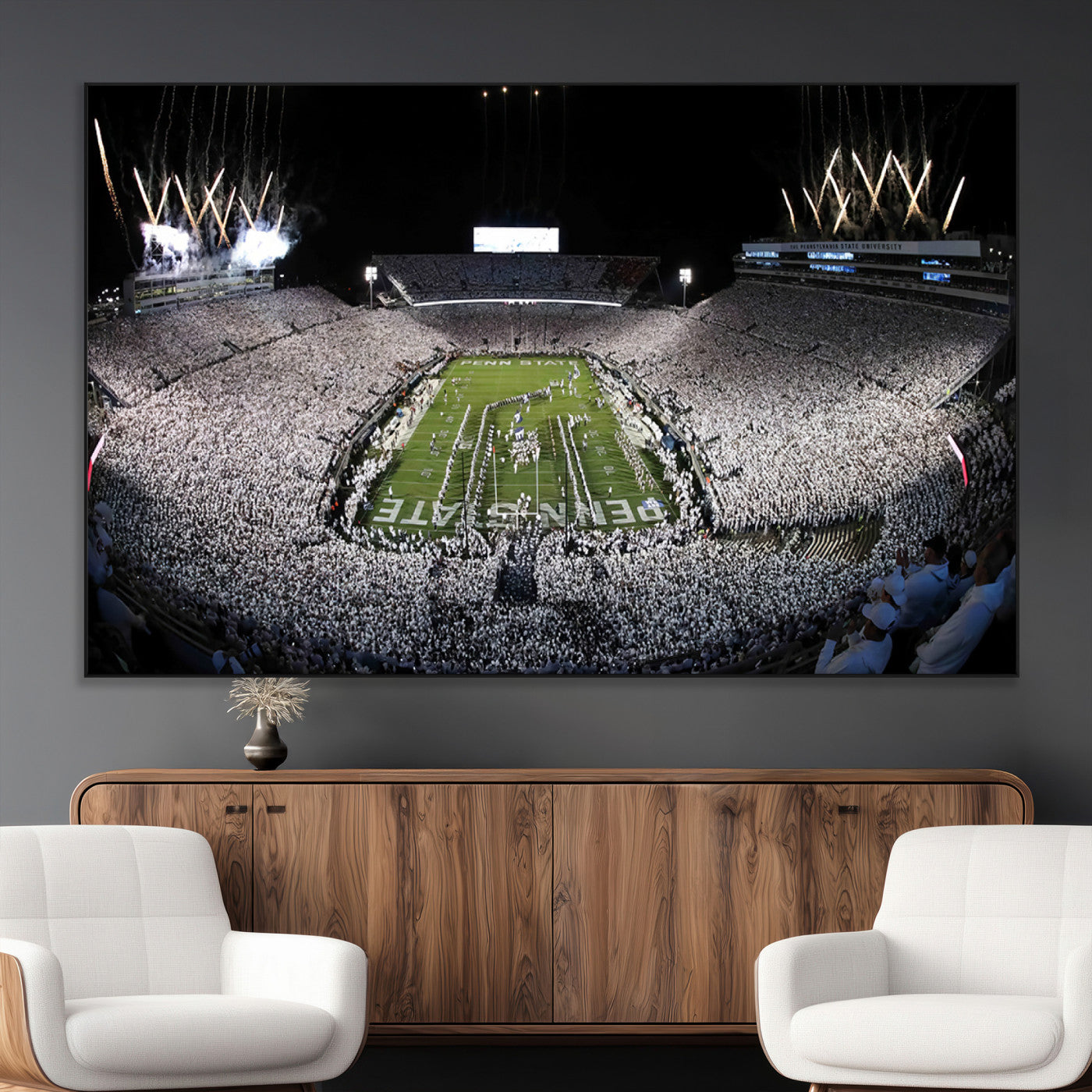 84537-MGV-CV-36X24-Penn State Beaver Stadium Canvas Wall Art - Nittany Lions Football Print