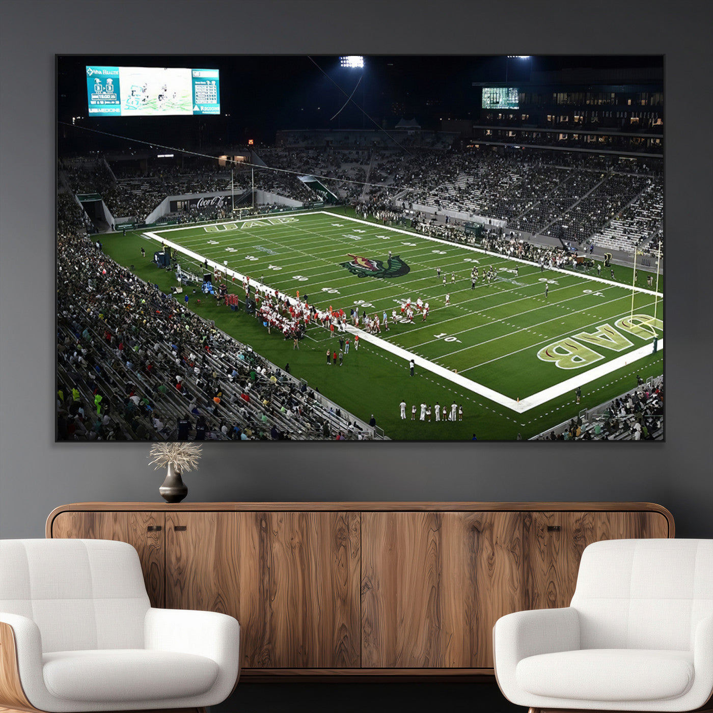 SEG-FC-51X34_Oversize - UAB Blazers Football Team Print - Birmingham Protective Stadium Wall Art Canvas Print