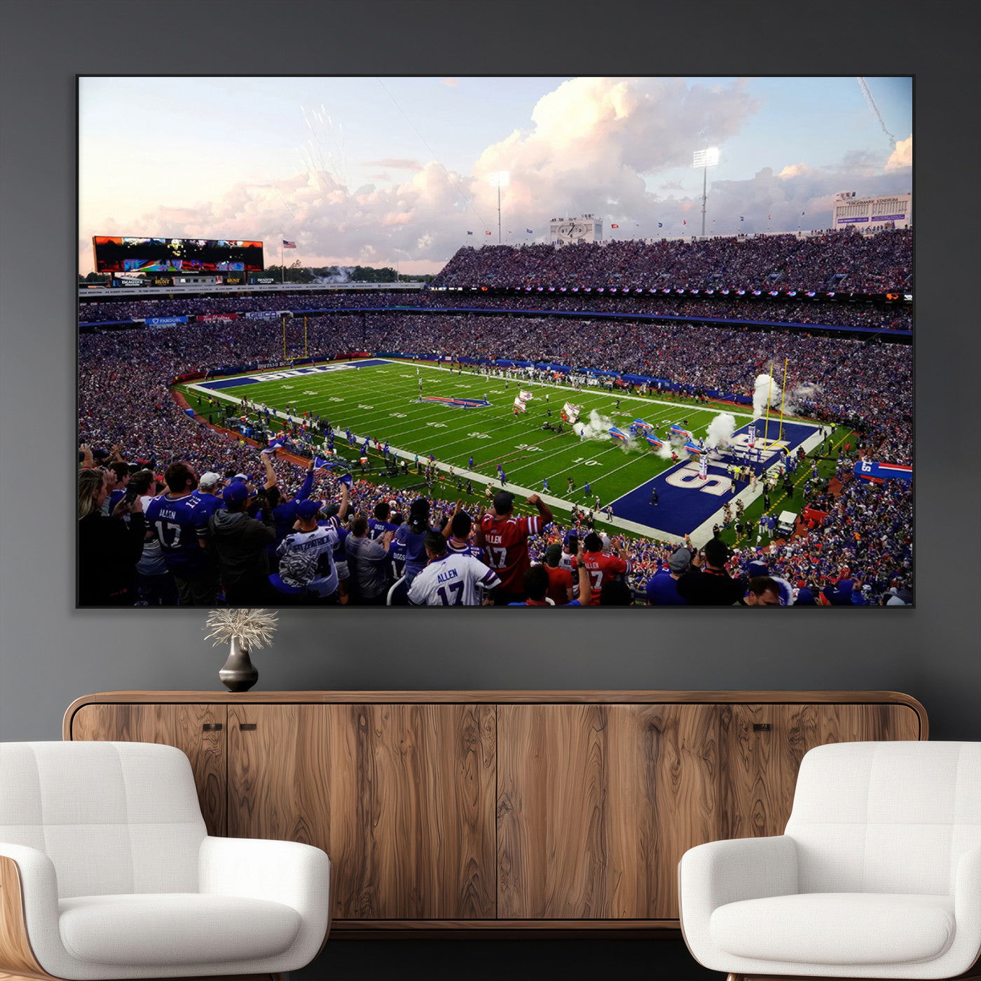 SEG-FC-51X34_Oversize - Buffalo Bills Football Team Print - Buffalo Highmark Stadium Wall Art Canvas Print