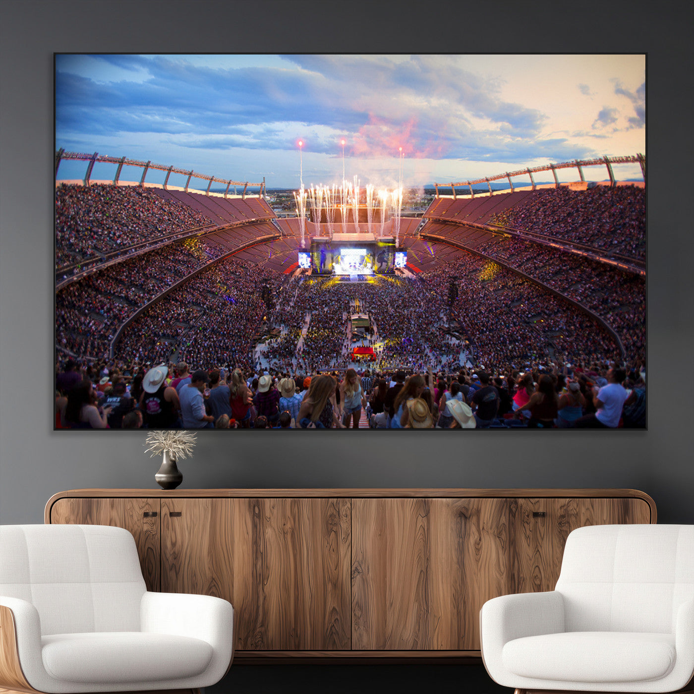 SEG-FC-51X34_Oversize - Denver Broncos Football Team Print Canvas- Empower Field at Mile High Stadium Wall Art Canvas Print