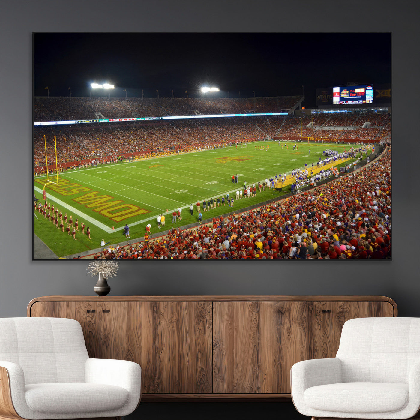 SEG-FC-51X34_Oversize - Iowa State University Cyclones Football Team Print - Ames Jack Trice Stadium Canvas Print
