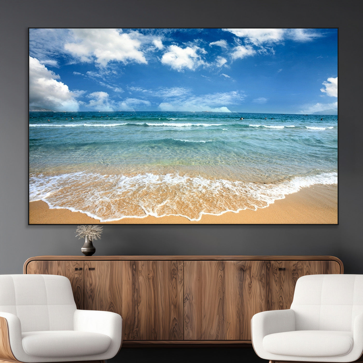 SEG-FC-51X34_Oversize - Sea View From the Beach Canvas Print
