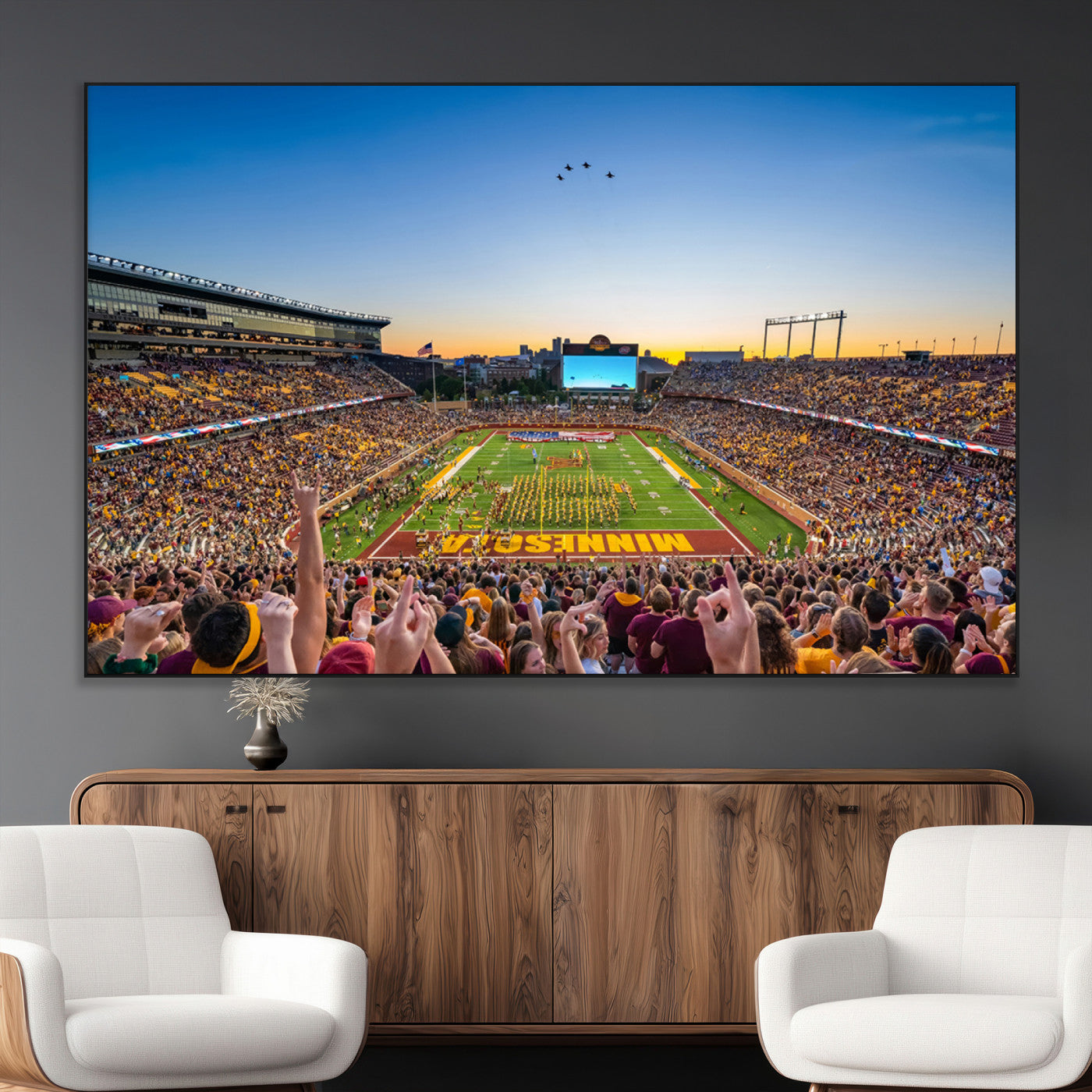 SEG-FC-51X34_Oversize - University of Minnesota Golden Gophers Art Print, Football Team Print - Minneapolis Huntington Bank
