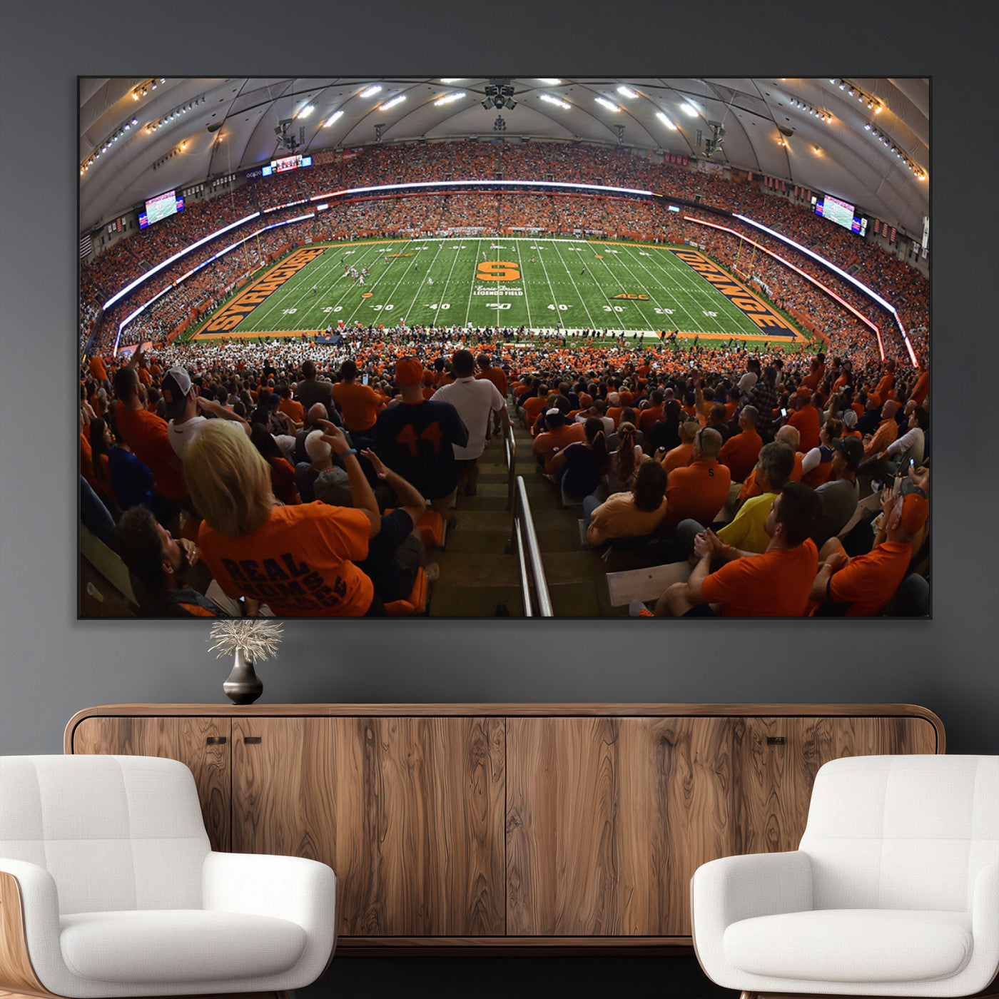 SEG-FC-51X34_Oversize - Syracuse University Orange Football Canvas Print, Football Team Print - Syracuse JMA Wireless Dome