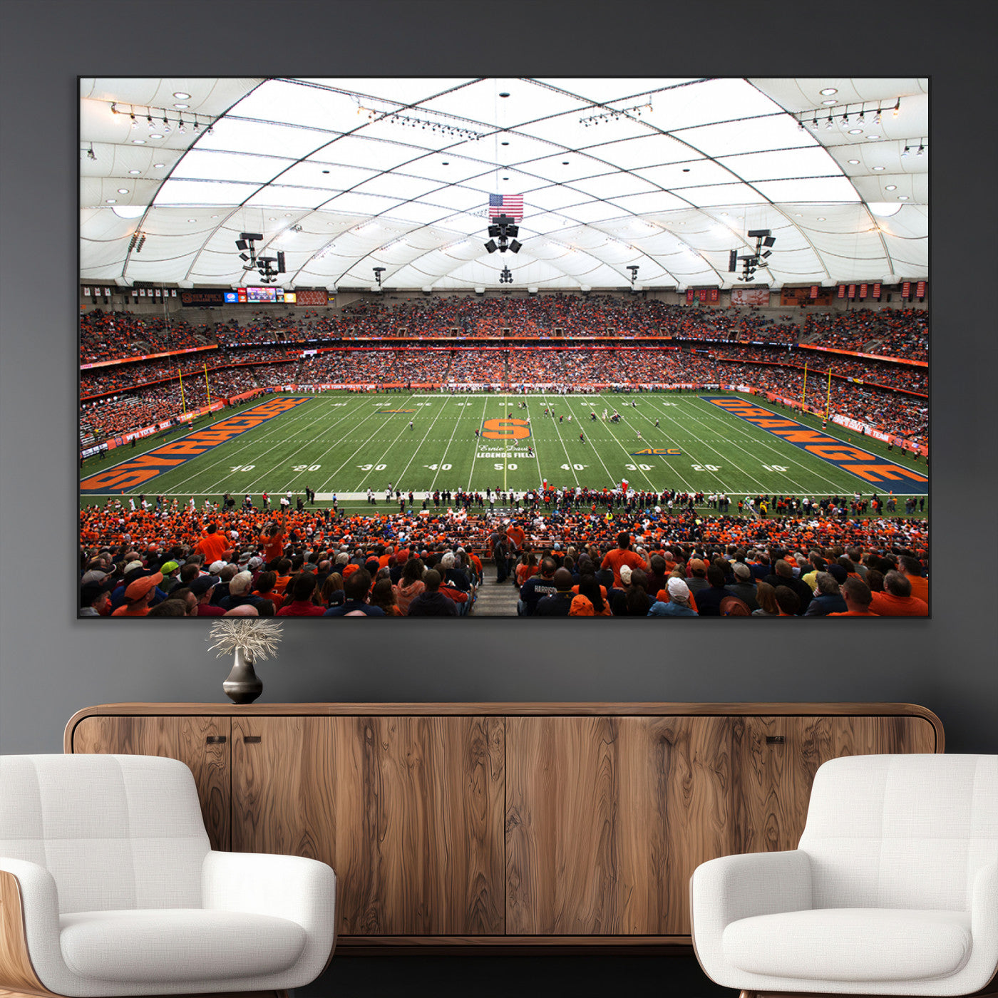 SEG-FC-51X34_Oversize - Syracuse University Orange Football Team Print - Syracuse JMA Wireless Dome Wall Art Canvas Print