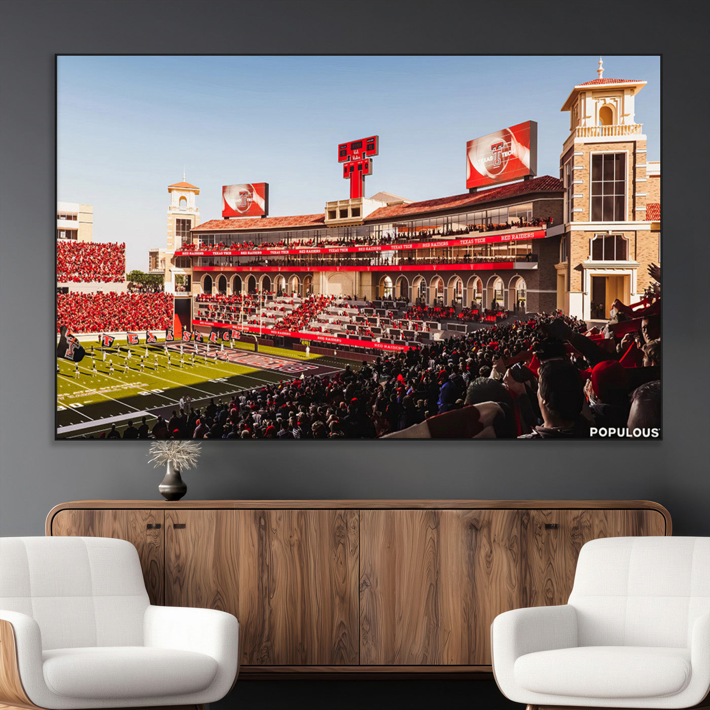SEG-FC-51X34_Oversize - Jones AT&T Stadium Texas Tech Red Raiders Wall Art | Large Att Stadium Canvas Print | College