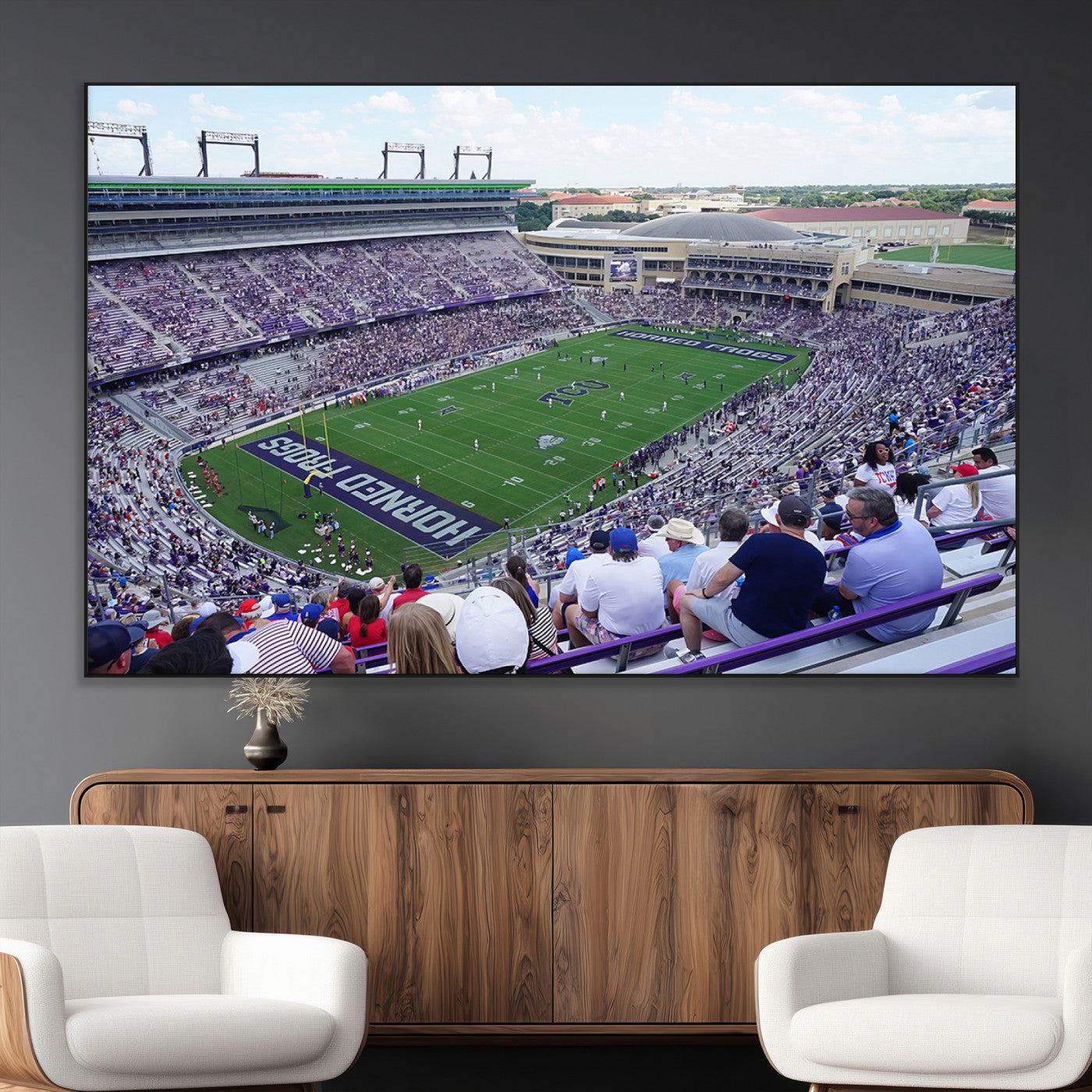 SEG-FC-51X34_Oversize - The Texas Christian University TCU Horned Frogs Football Team Print - Fort Worth Amon G. Carter