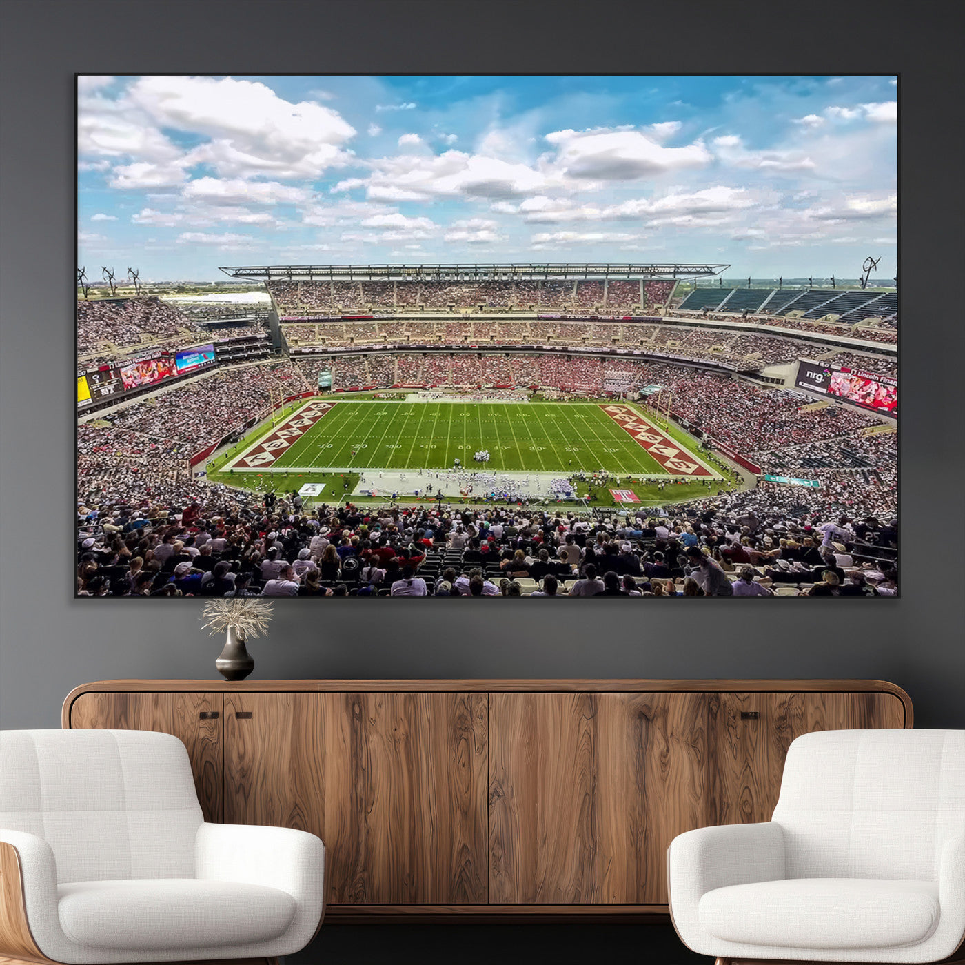 SEG-FC-51X34_Oversize - The Temple University Owls Athletics Team Print - Philadelphia Lincoln Financial Field Stadium Wall