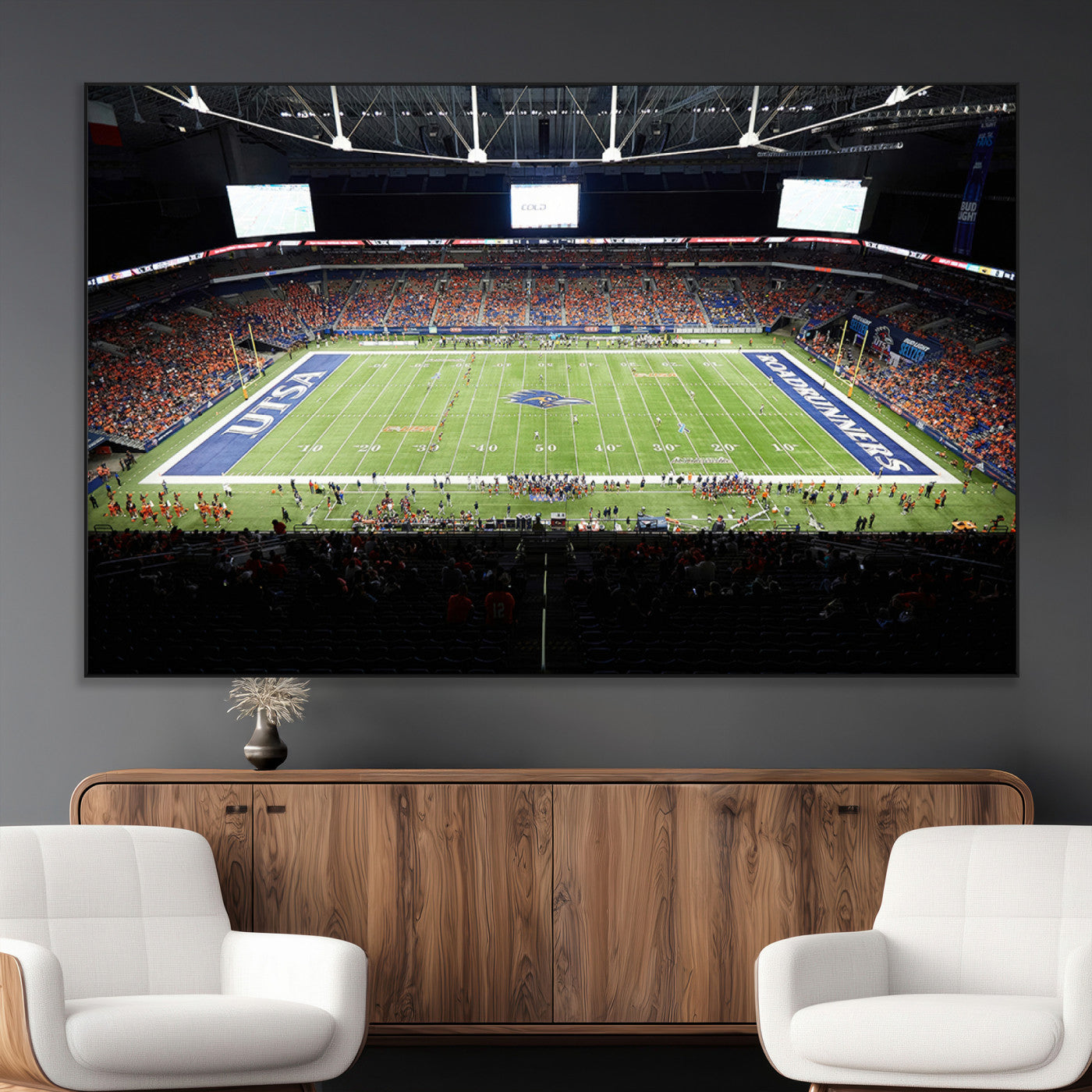 SEG-FC-51X34_Oversize - The University of Texas at San Antonio Roadrunners Football Team Print - San Antonio Alamodome Wall