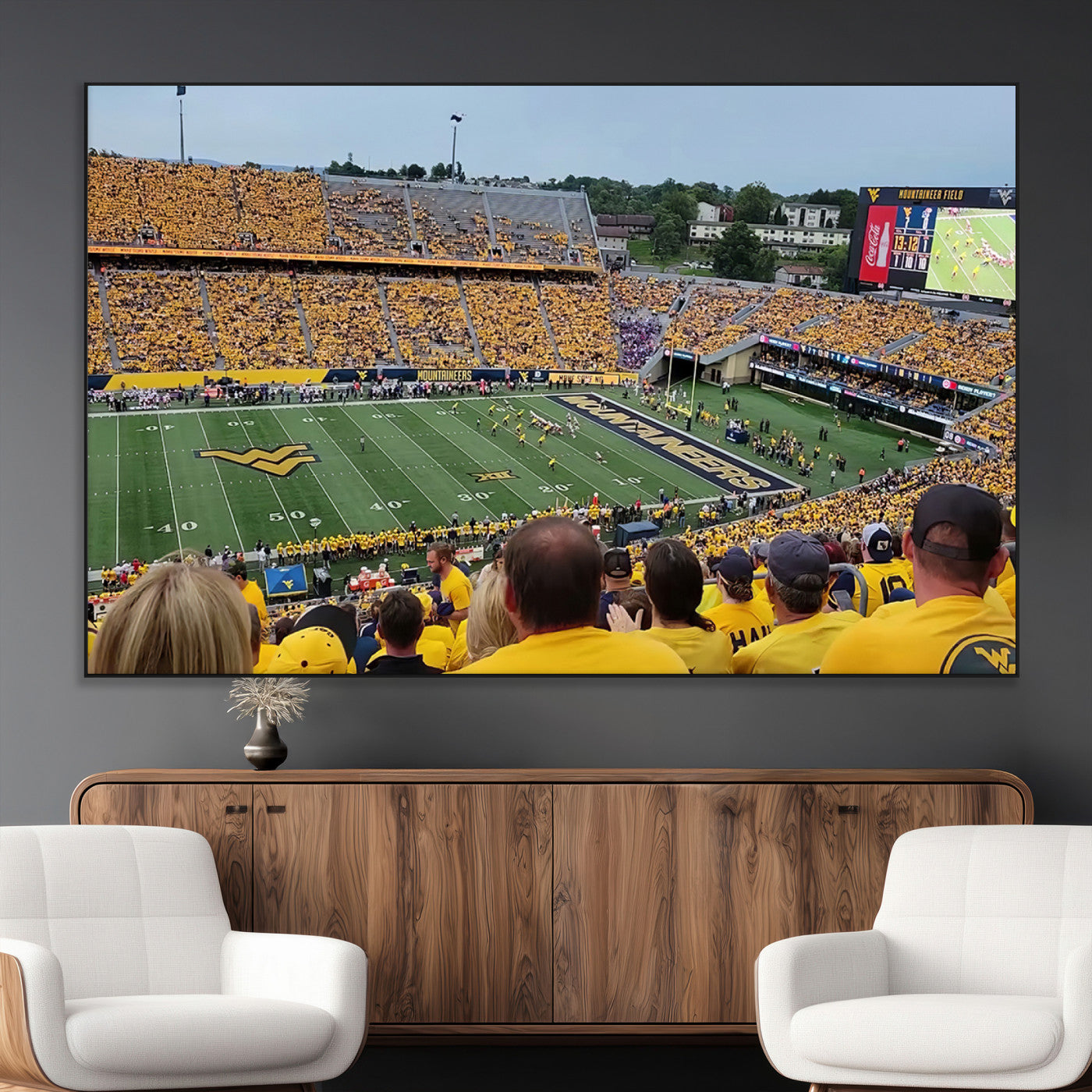SEG-FC-51X34_Oversize - Puskar Stadium Canvas Print Wall Art - Morgantown Print - West Virginia University Mountaineers