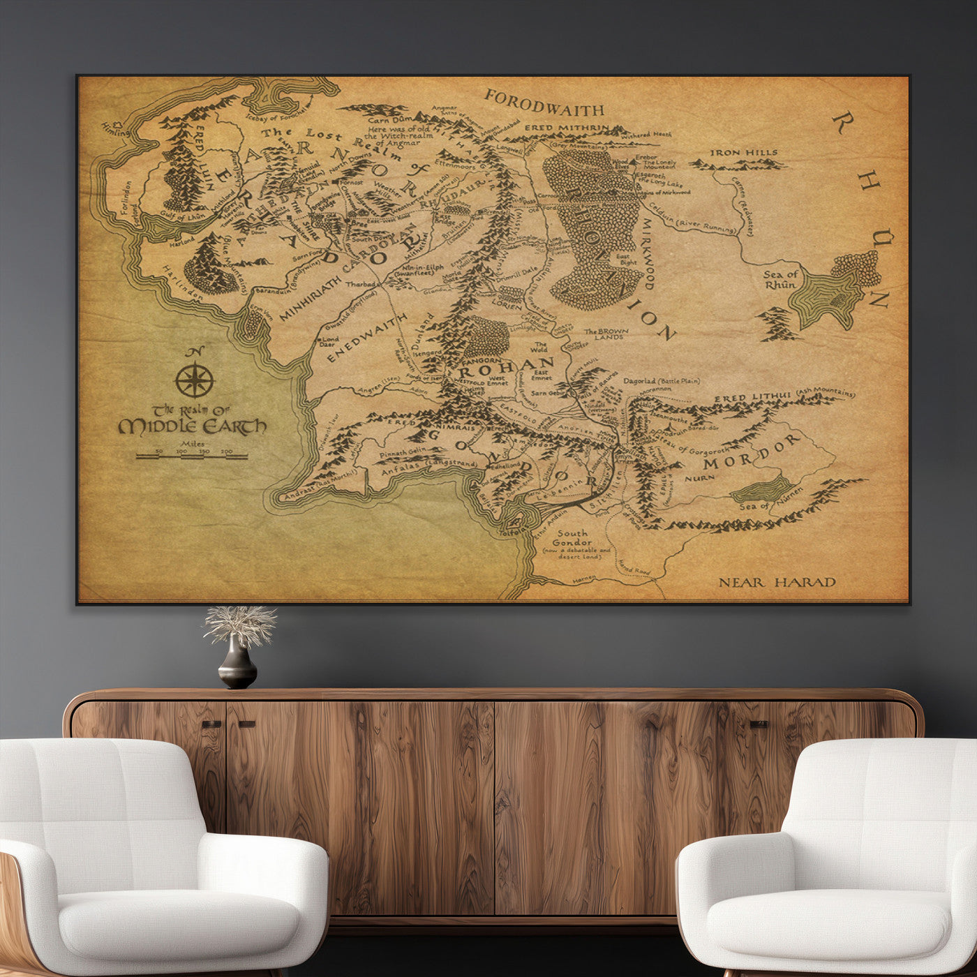 SEG-FC-51X34_Oversize - Push Pin World Map Canvas Print – Framed Wall Art for Couples to Track Their Travels – Anniversary