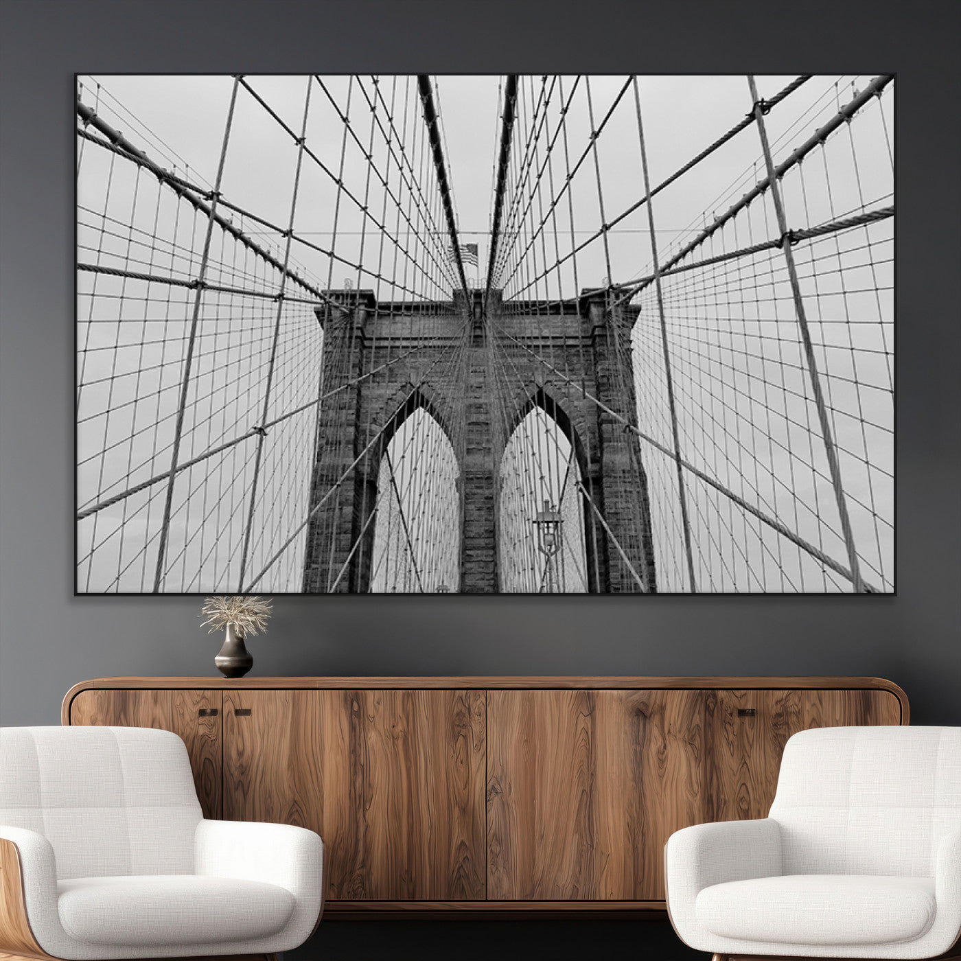 SEG-FC-51X34_Oversize - Large Brooklyn Bridge Wall Art Canvas Print