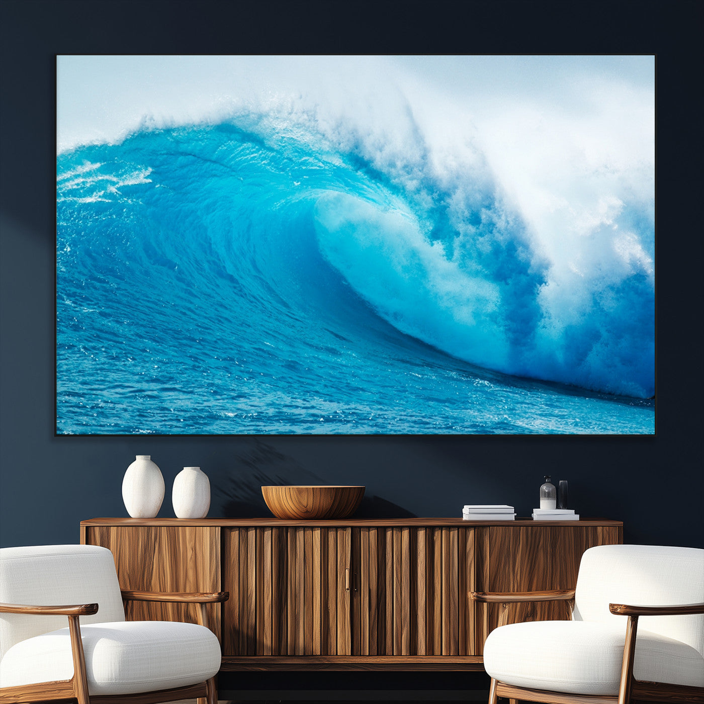 SEG-FC-51X34_Oversize - Big Ocean Surfing Wave Wall Art Canvas Print
