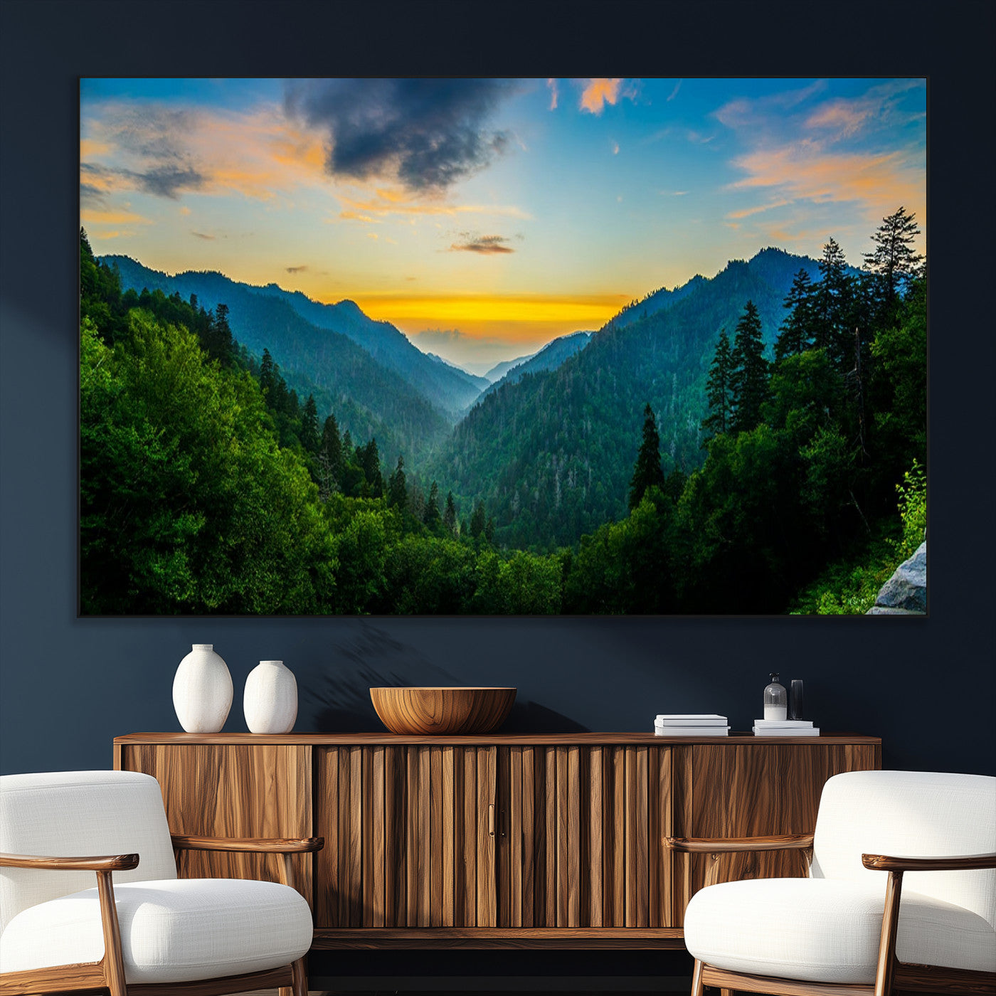 SEG-FC-51X34_Oversize - Green Forest Wall Art Canvas Print