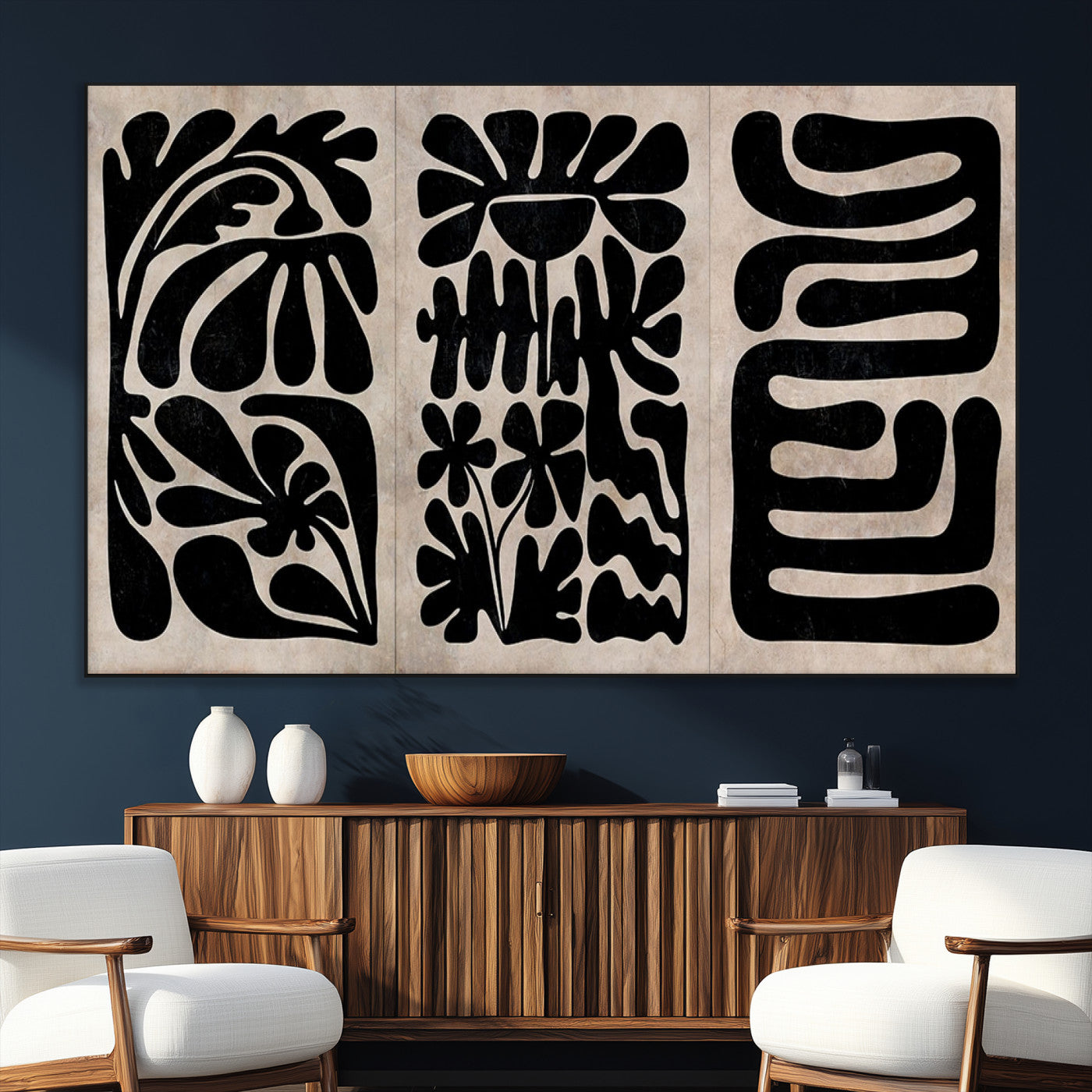 SEG-FC-51X34_Oversize - Canvas Print Wall Art Abstract Art Boho, Framed Boho Art Canvas Print