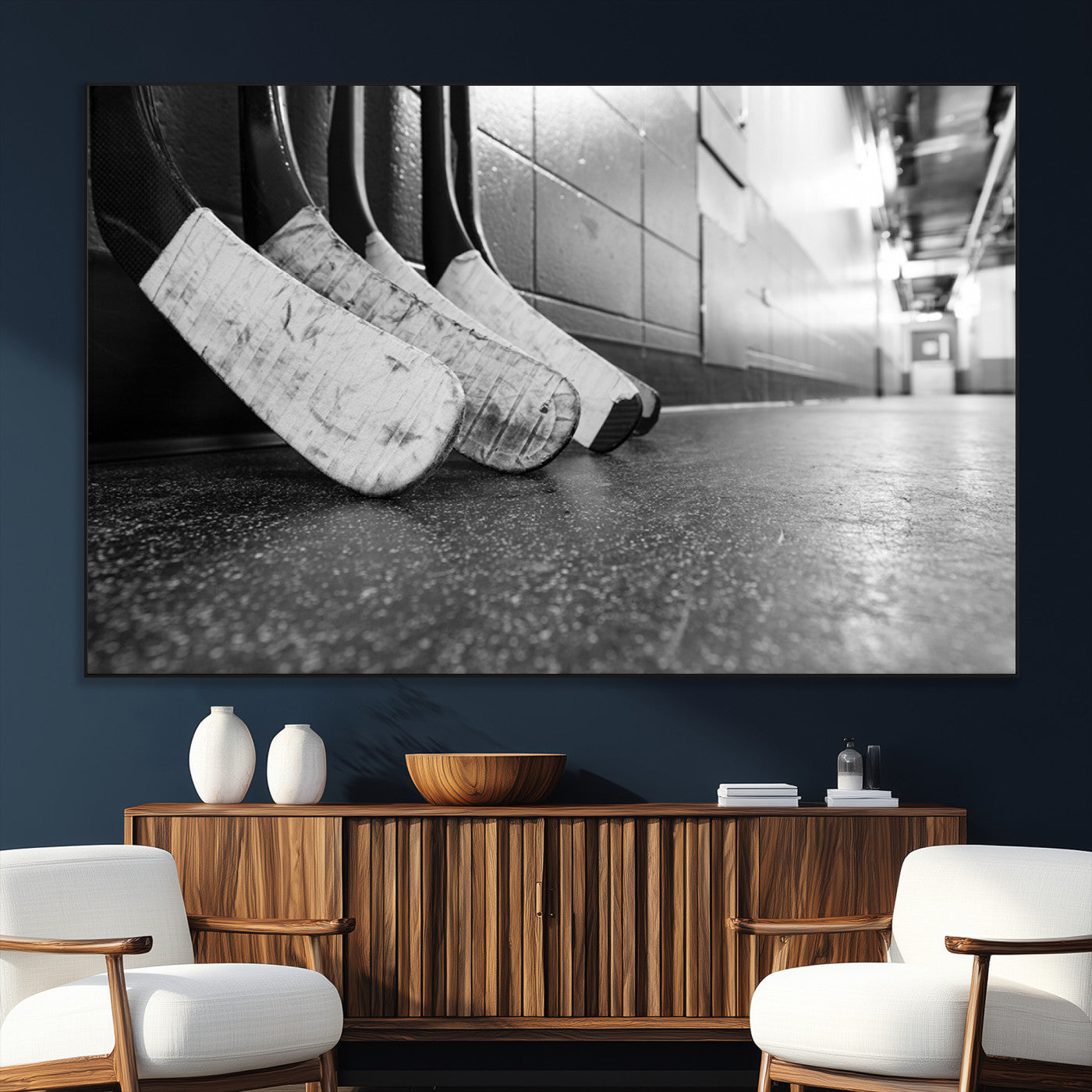 -Ice Hockey Wall Art Canvas Print