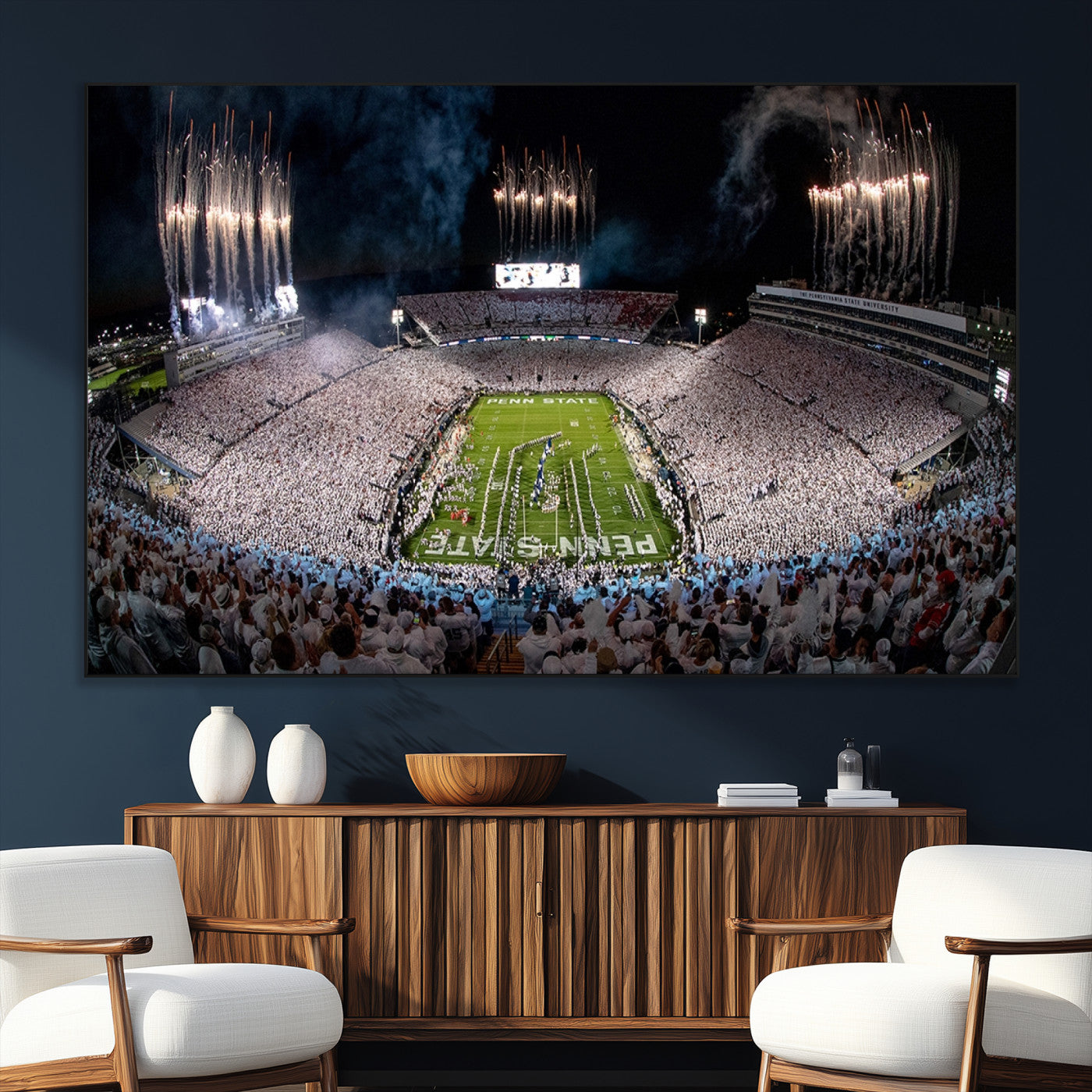 SEG-FC-51X34_Oversize - Penn Stadium Football Wall Art Canvas Print, Pennsylvania University Football Stadium