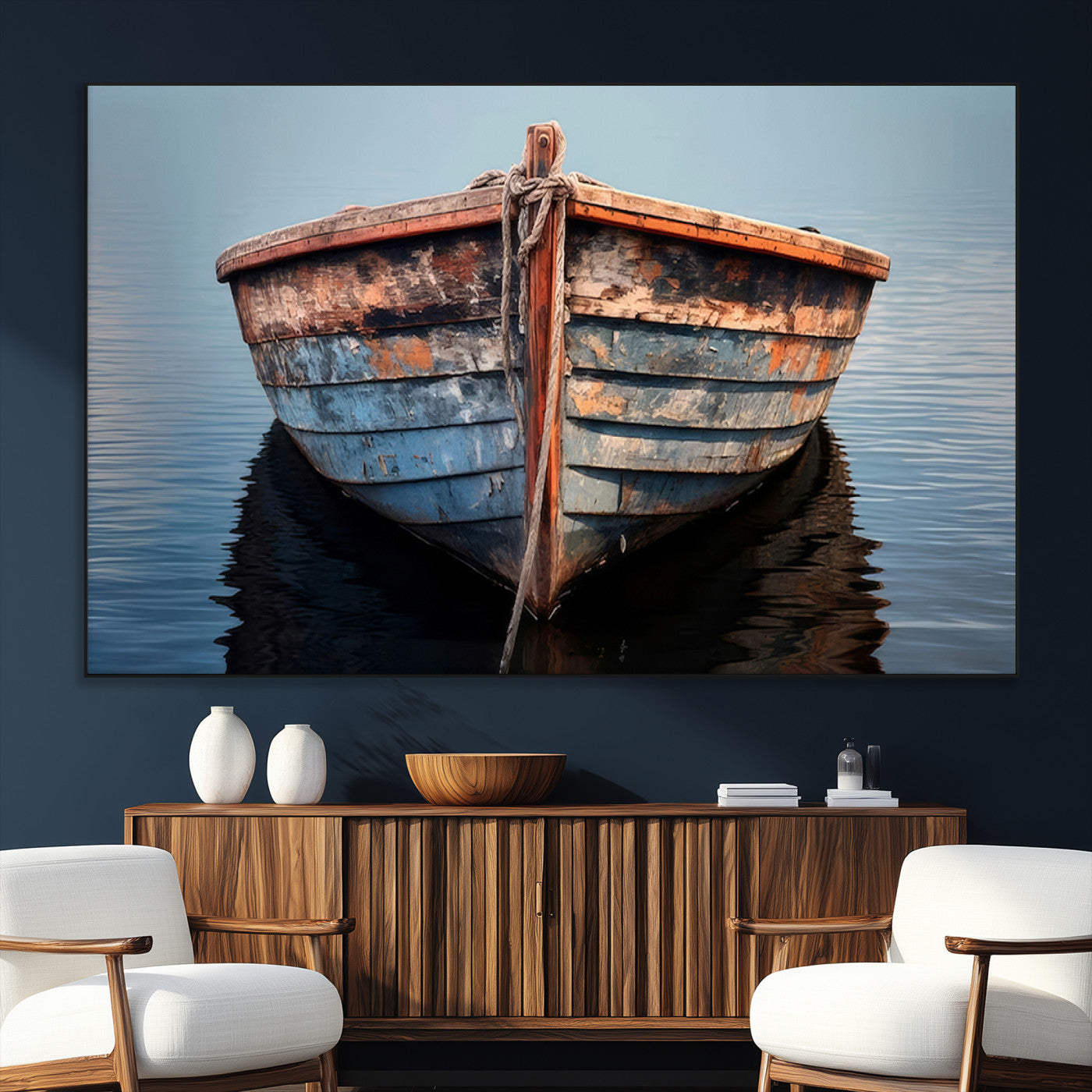SEG-FC-51X34_Oversize - Stunning Vintage Boat Canvas Print | Nautical Wall
