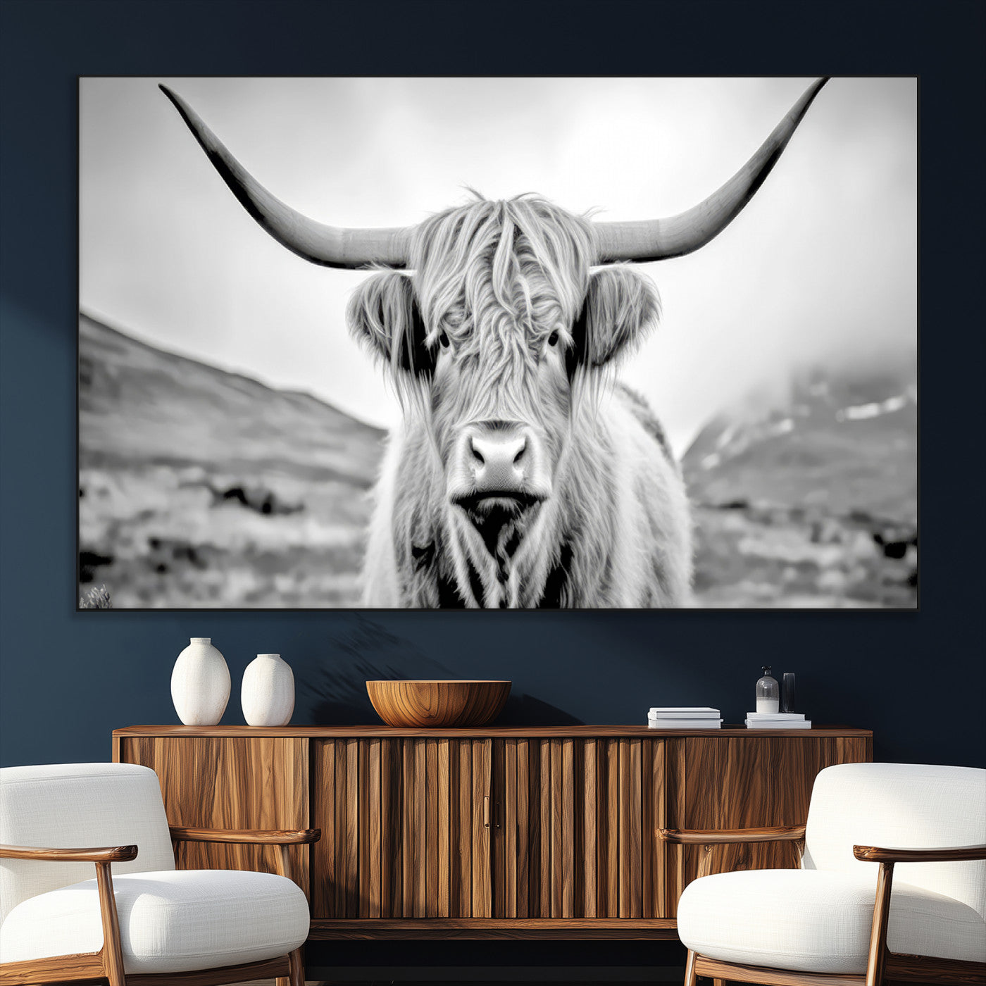 80564-SEG-FC-51X34_Oversize_Oversize-Scottish Cow Wall Art Canvas Print
