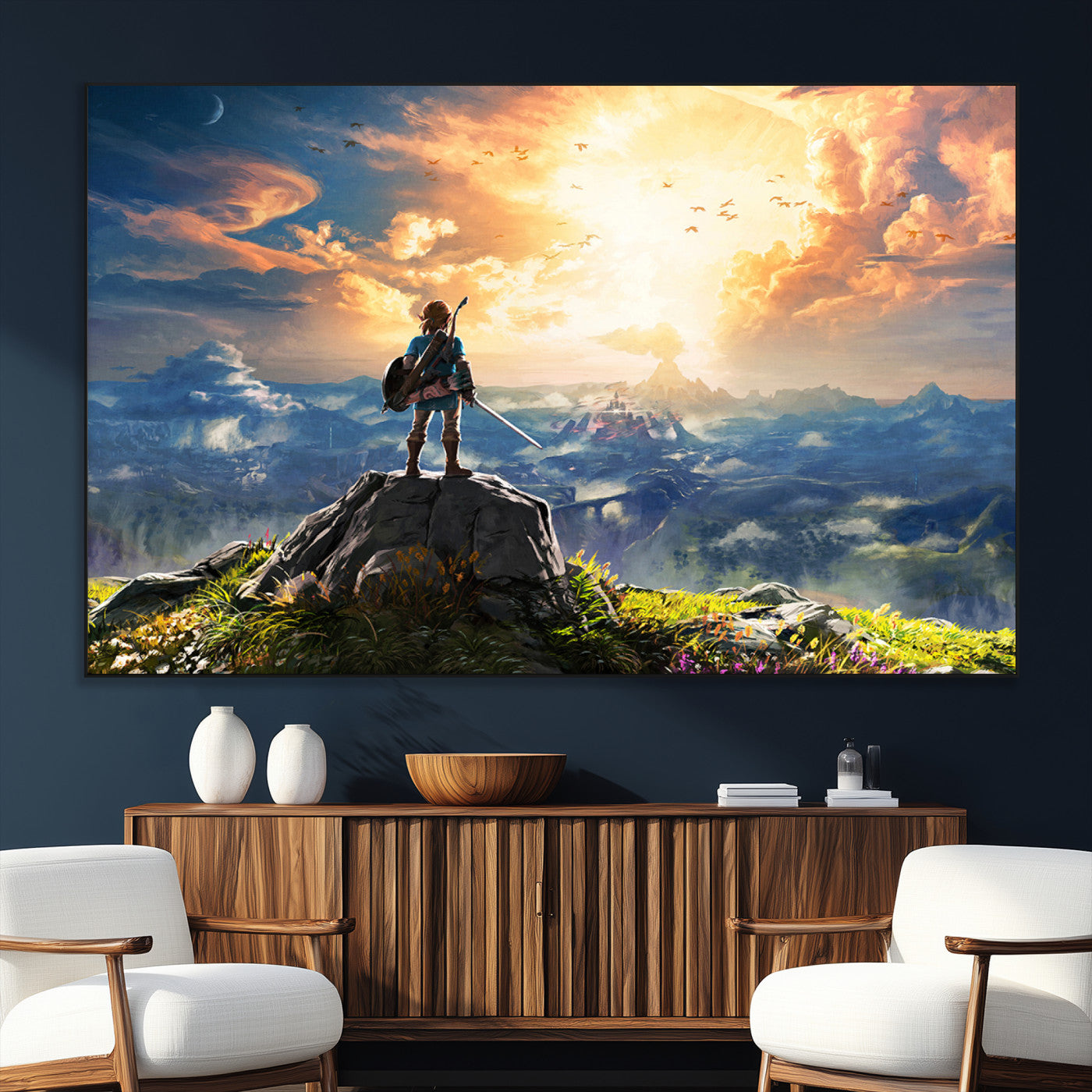 SEG-FC-51X34_Oversize - Legend of Zelda Breath of the Wild Game Wall Art Canvas, Legend of Zelda Canvas Print