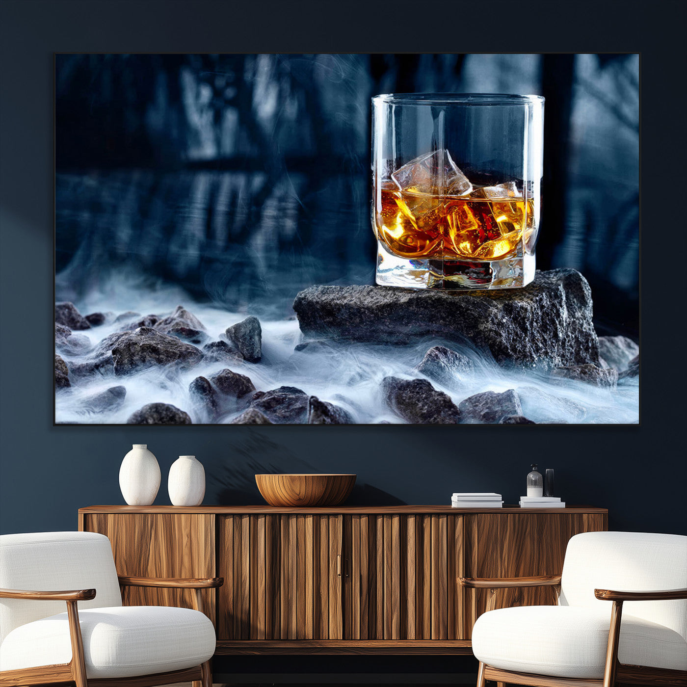 SEG-FC-51X34_Oversize - Whiskey Ice Wall Art Canvas Print