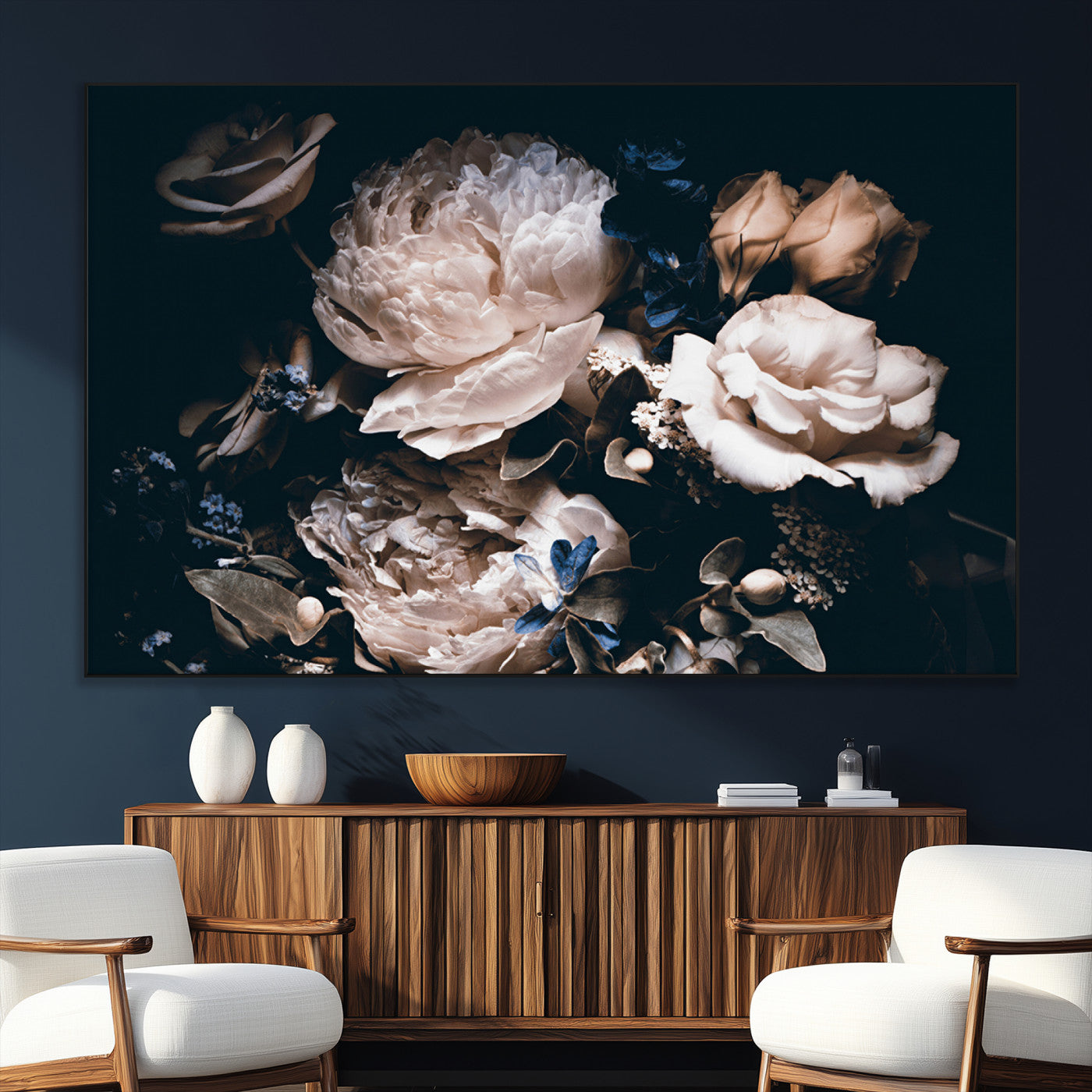 SEG-FC-51X34_Oversize - Pink Peonies Flowers Large Canvas Art Print