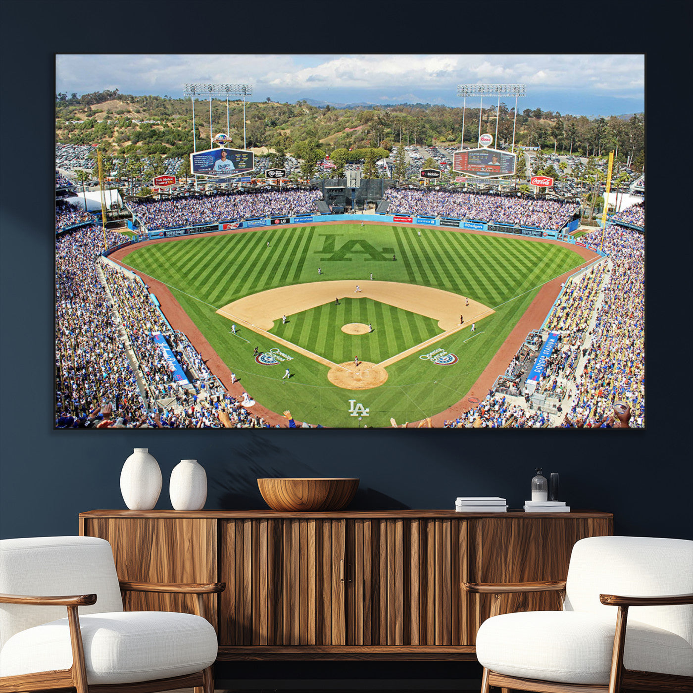 34760-SEG-FC-51X34_Oversize_Oversize-Citi Field Wall Art Print | 3-Panel New York Mets Baseball Stadium Canvas Print | Framed Sports