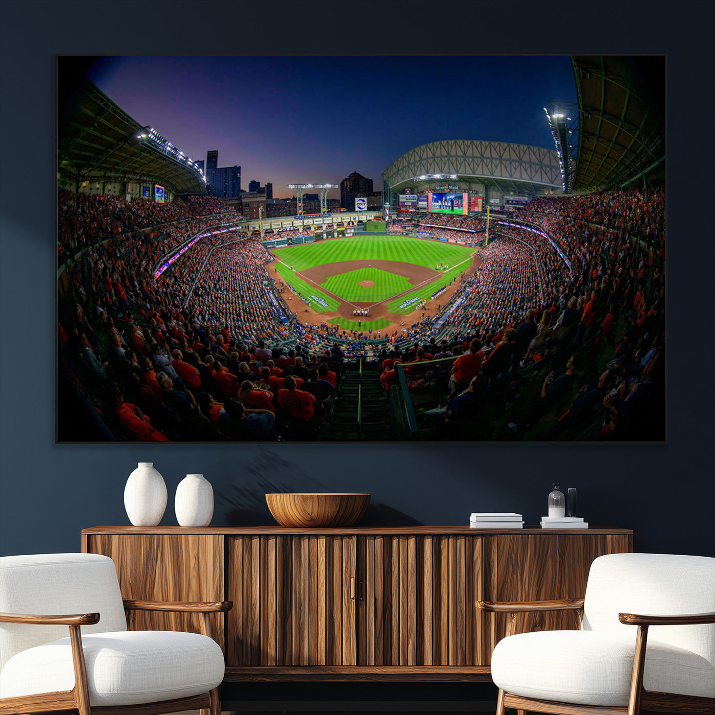 SEG-FC-51X34_Oversize - Houston Astros Baseball Print Canvas - Houston Minute Maid Park Stadium Wall Art Canvas Print