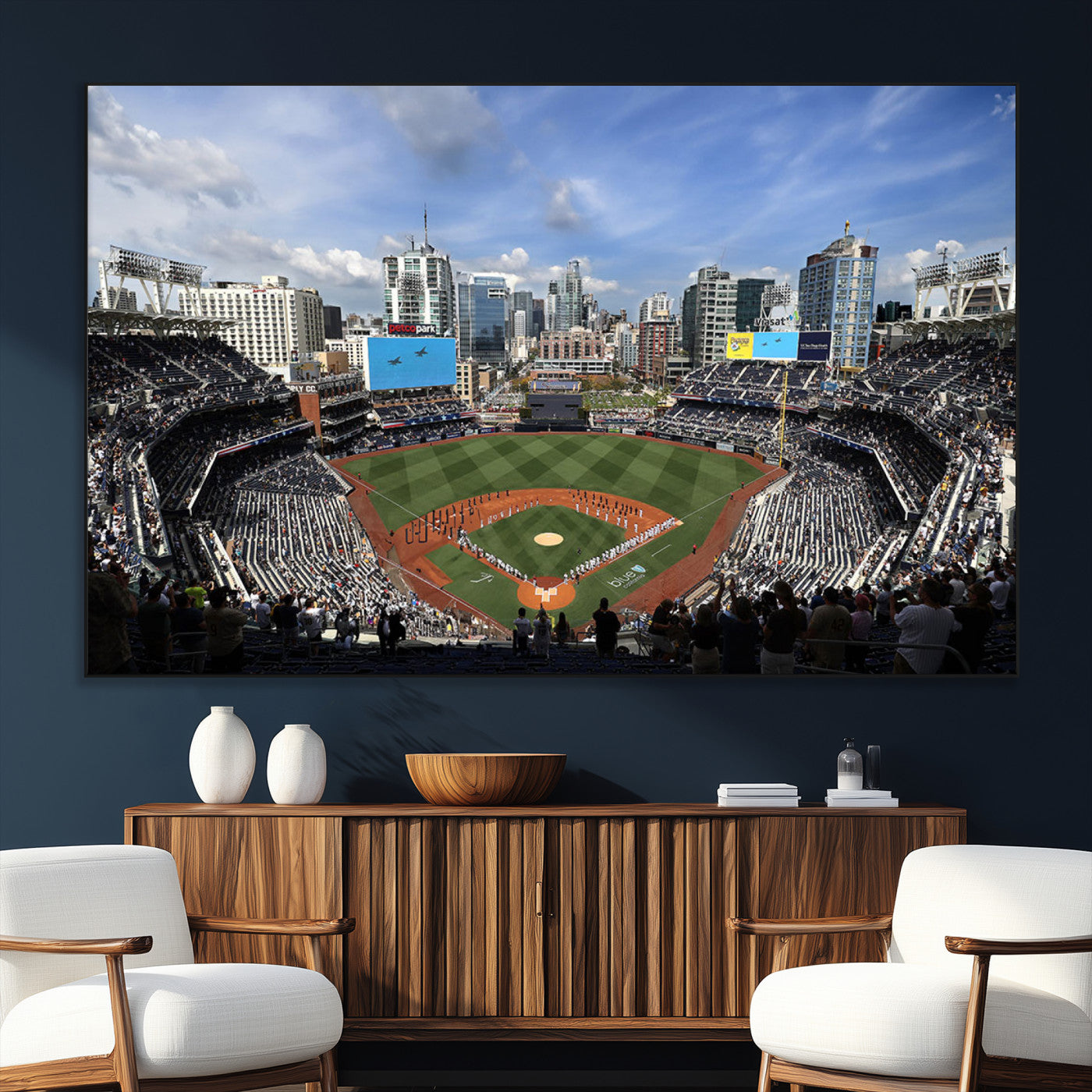 SEG-FC-51X34_Oversize - San Diego Padres Baseball Team Print - Petco Park Stadium Wall Art Canvas Print