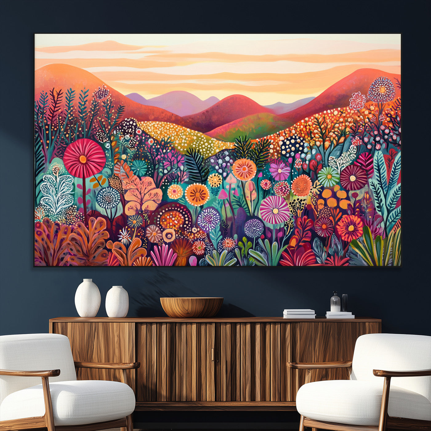 SEG-FC-51X34_Oversize - Yayoi Kusama 1986 Wall Art Print – Yayoi Kusama Wabi Sabi Japanese Wall Art Print - Vibrant Abstract