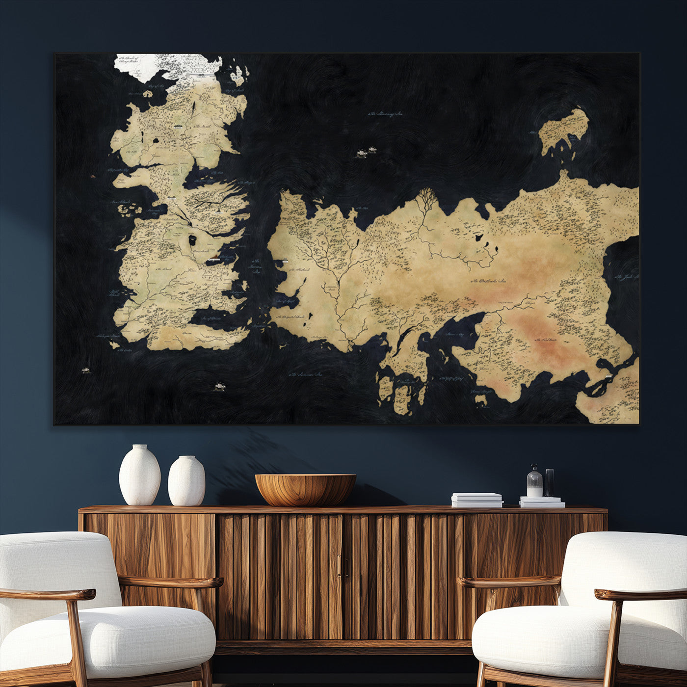SEG-FC-51X34_Oversize - Push Pin World Map Canvas Print – Framed Wall Art for Couples to Track Their Travels – Anniversary