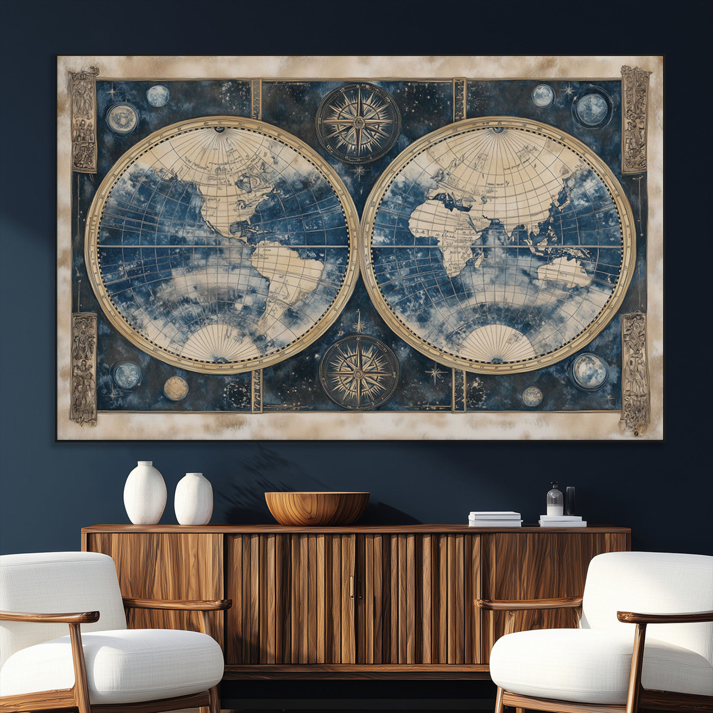 SEG-FC-51X34_Oversize - World Map Canvas Print