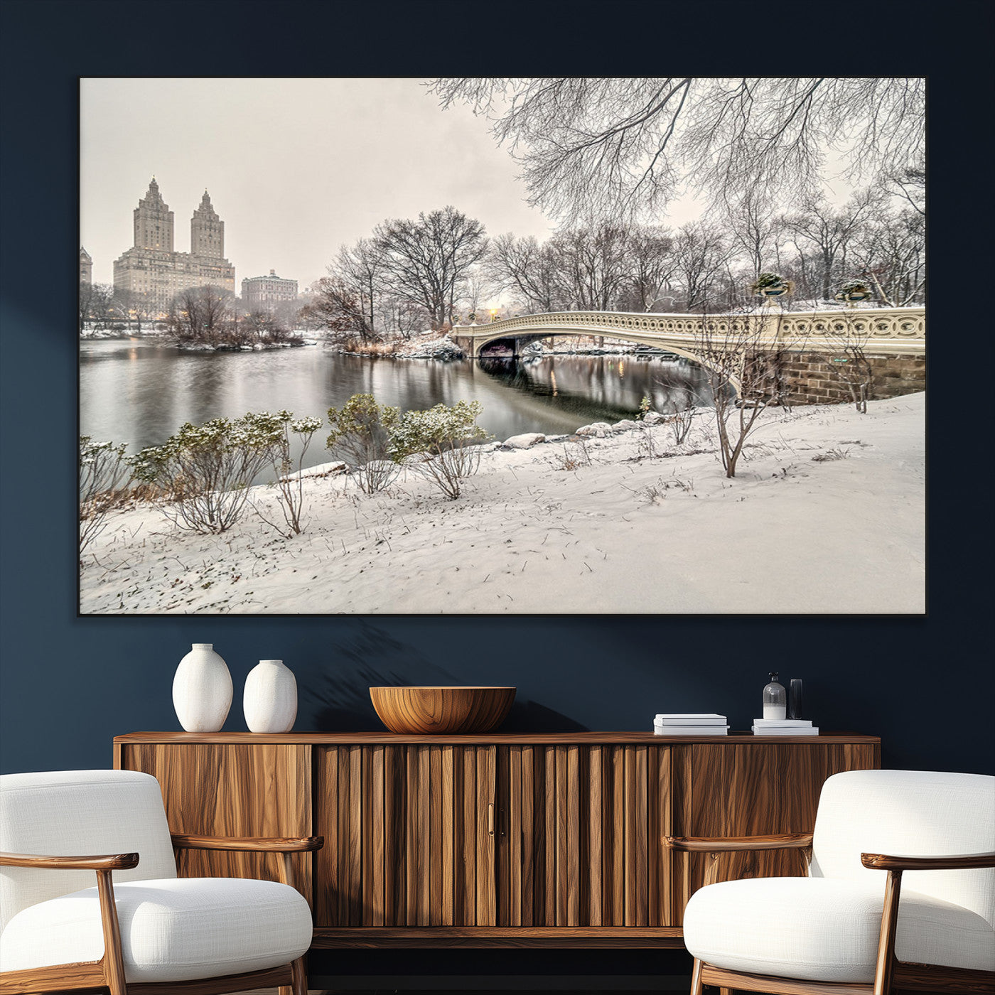 SEG-FC-51X34_Oversize - The Bow Bridge in Central Park Canvas, The Bow Bridge Canvas Print