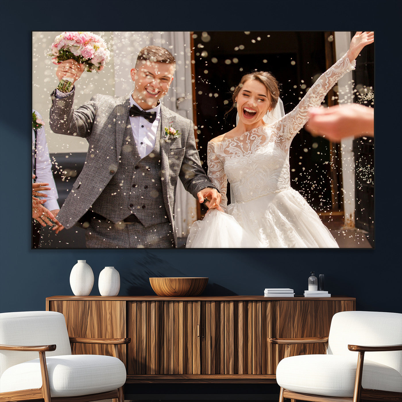 SEG-FC-51X34_Oversize - Framed Create Your Canvas Print - Personalized Wall Art for Home Decor Wall Art Print, Create Your Own Photo Canvas Print